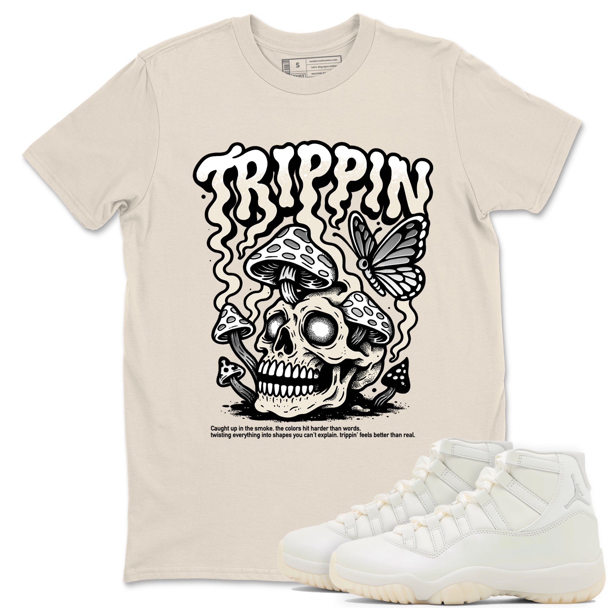 11s Grand Finale Sneaker match tees  Sneaker Tees To Match Jordan 11 Grand Finale Sneakers  Trippin Graphic Tee Natural 1