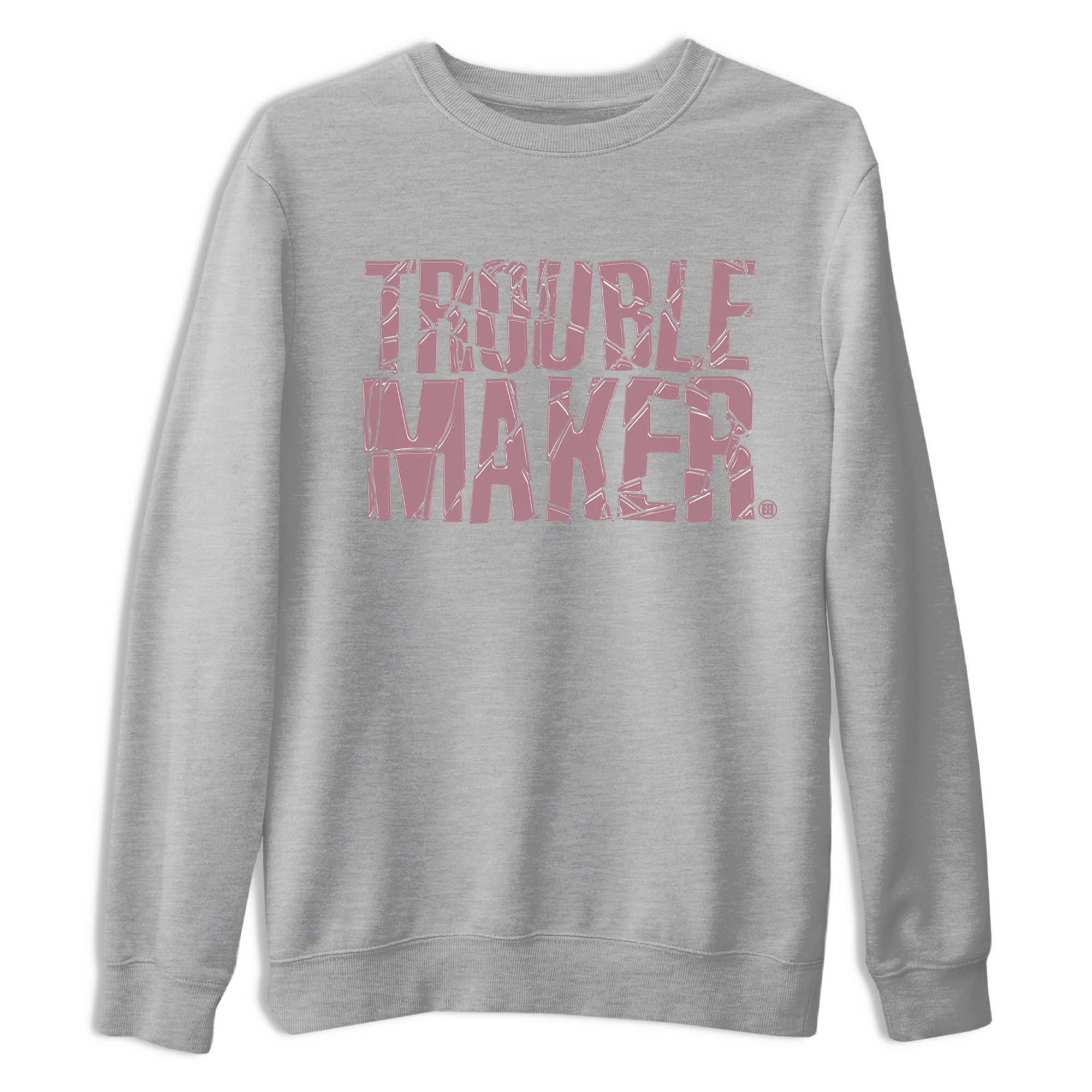 Air Jordan 1 Mauve shirt to match jordans Trouble Maker sneaker tees 1s High OG Mauve Drip Gear Zone Unisex Streetwear Clothing Heather Grey 2 T-Shirt