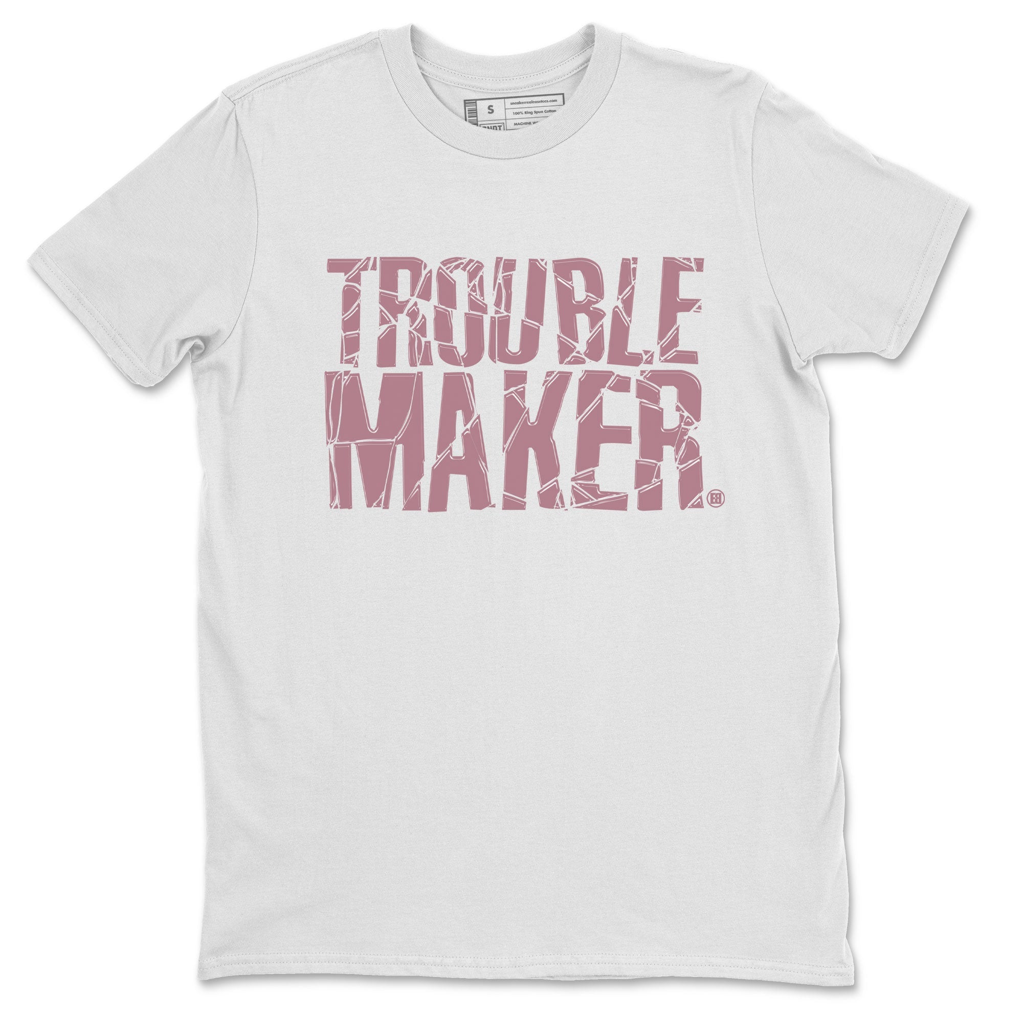 Air Jordan 1 Mauve shirt to match jordans Trouble Maker sneaker tees 1s High OG Mauve Drip Gear Zone Unisex Streetwear Clothing White 2 T-Shirt
