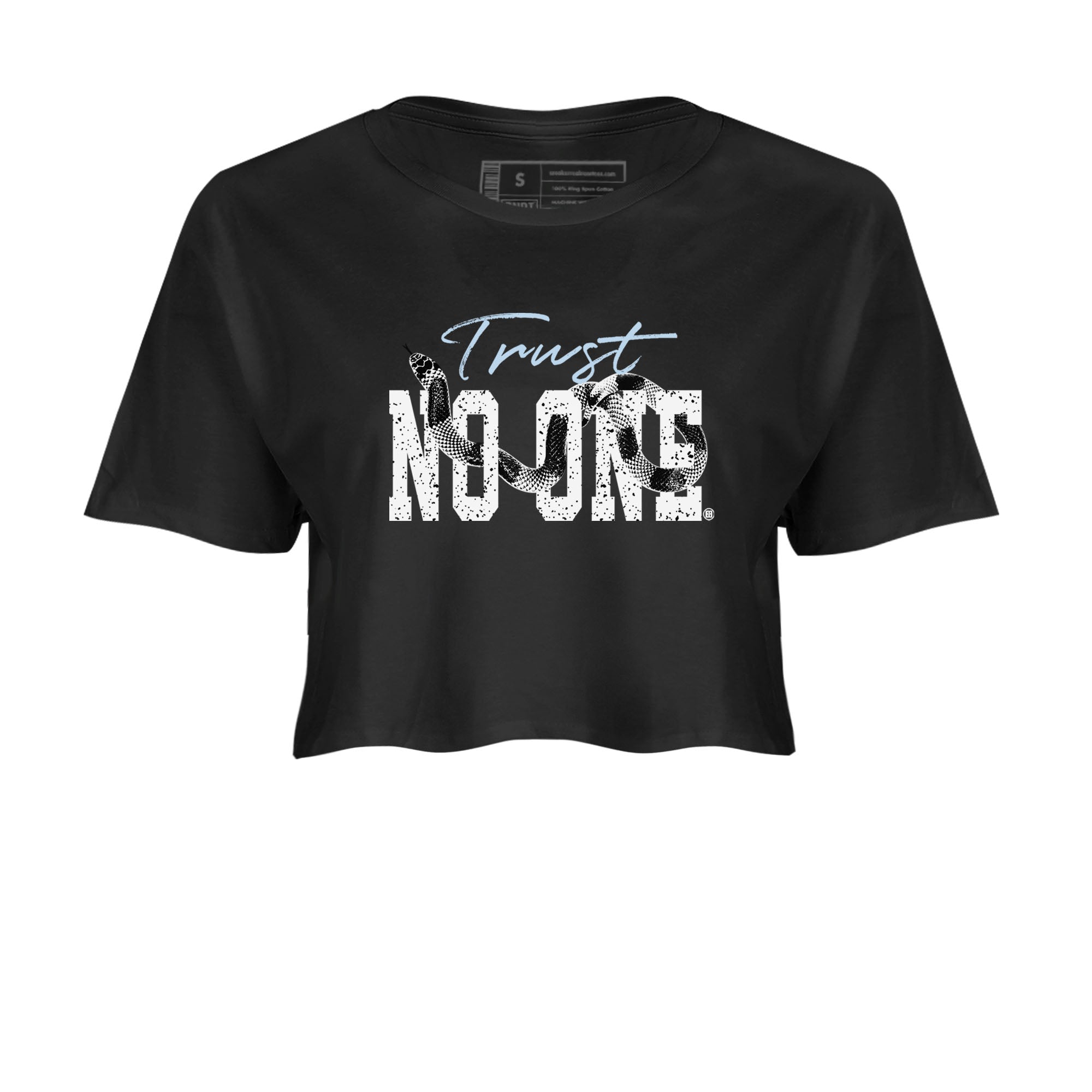 AJ6 White Black shirts to match jordans Trust No One sneaker match tees Air Jordan 6 White Black Drip Gear Zone streetwear brand Black 2 crop tee