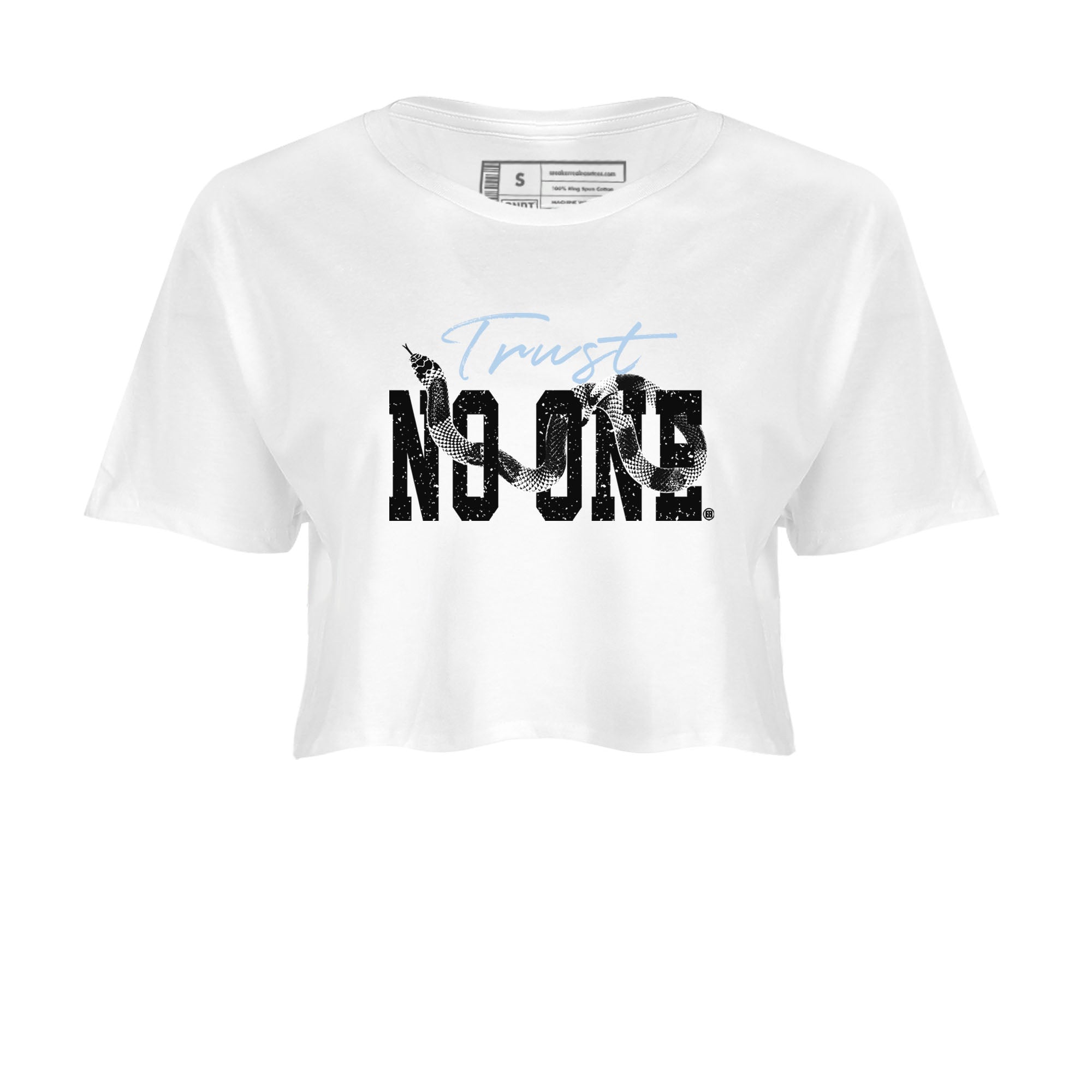 AJ6 White Black shirts to match jordans Trust No One sneaker match tees Air Jordan 6 White Black Drip Gear Zone streetwear brand White 2 crop tee