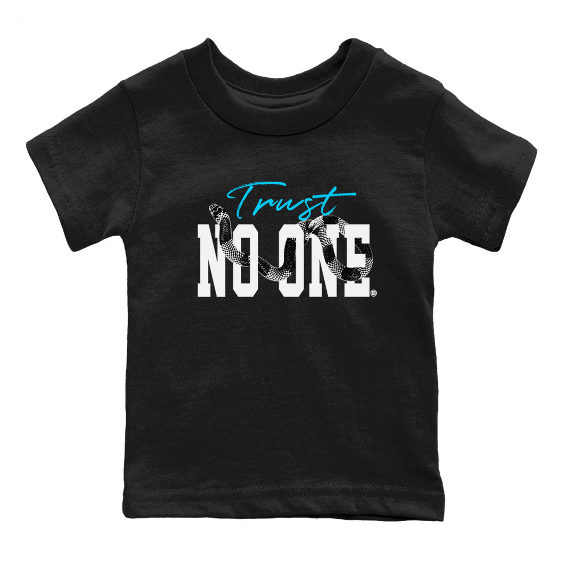 9s Powder Blue shirt to match jordans Trust No One sneaker tees Air Jordan 9 Powder Blue Drip Gear Zone baby toddler Black 2 cotton Shirt