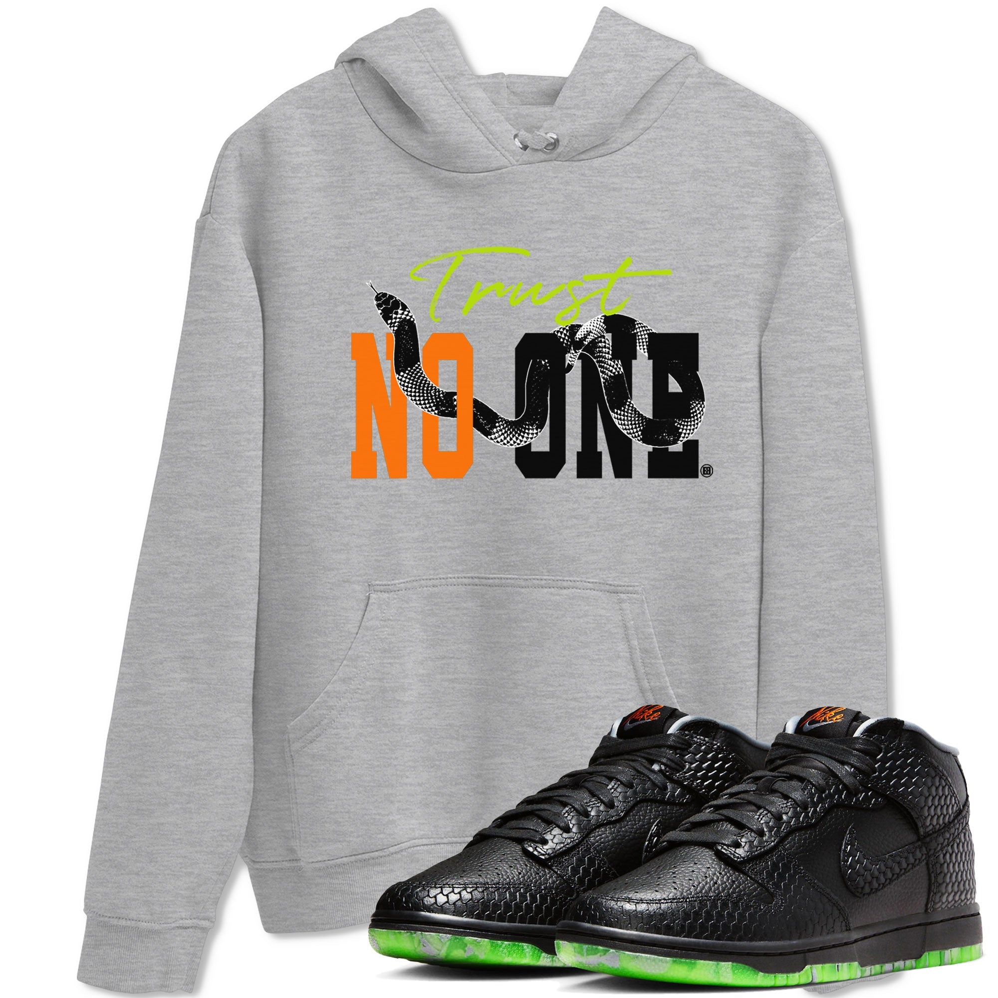 Dunk Halloween shirt to match jordans Trust No One sneaker tees Special Halloween Costume Dunk Mid Halloween Drip Gear Zone Unisex Heather Grey 1 T-Shirt