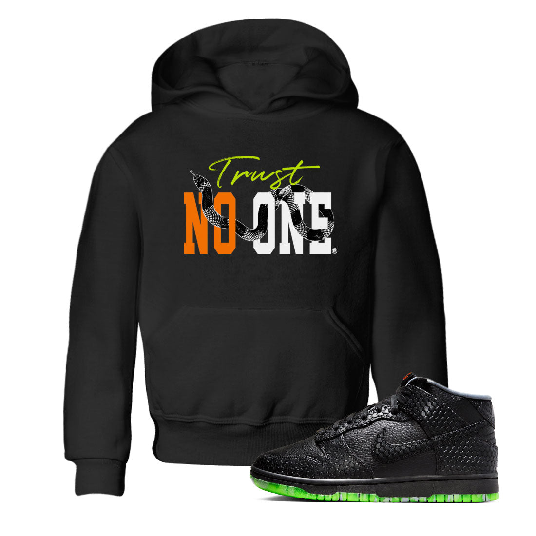 Dunk Halloween shirt to match jordans Trust No One sneaker tees Special Halloween Costume Dunk Mid Halloween Drip Gear Zone Baby Toddler Black 1 T-Shirt