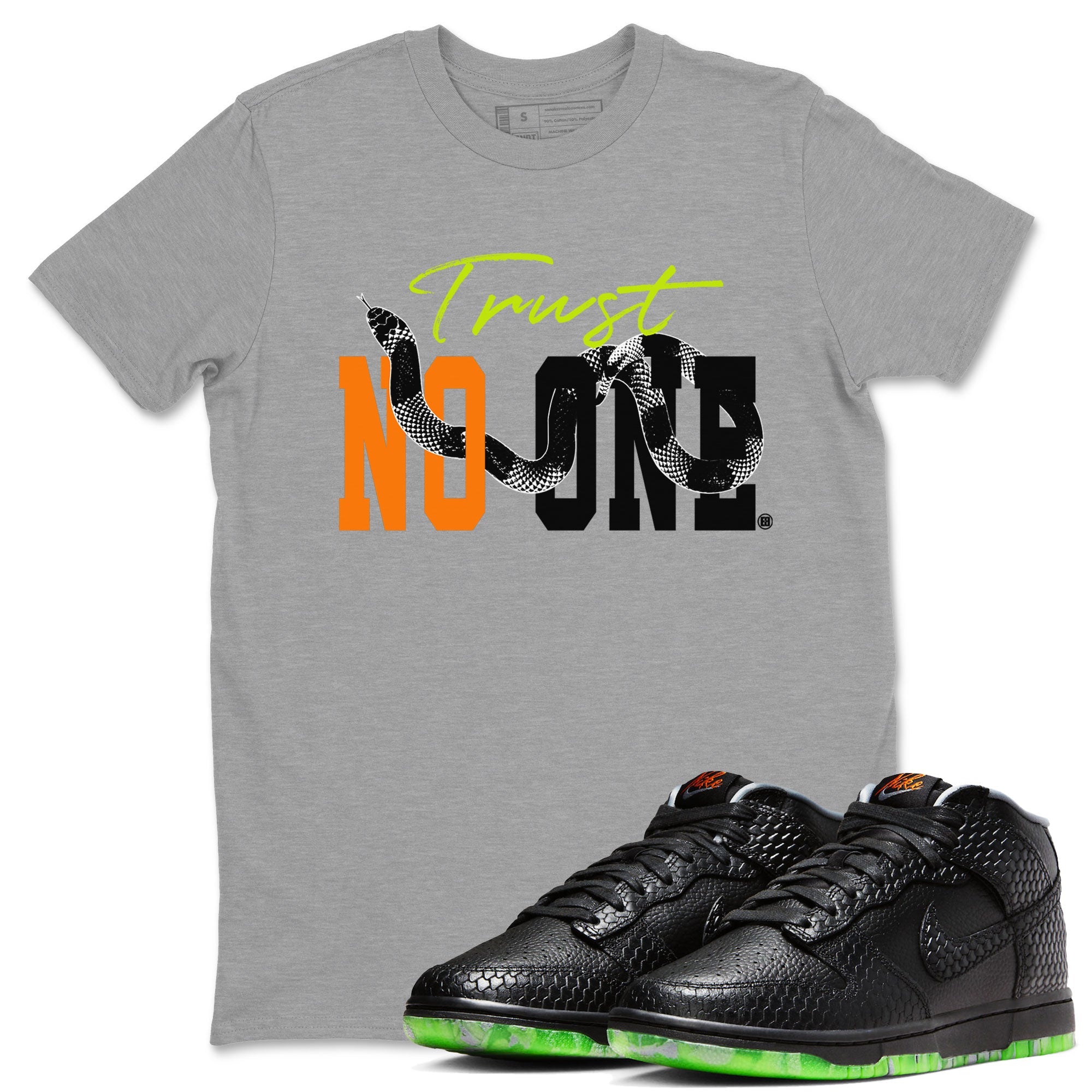 Dunk Halloween shirt to match jordans Trust No One sneaker tees Special Halloween Costume Dunk Mid Halloween Drip Gear Zone Unisex Heather Grey 1 T-Shirt