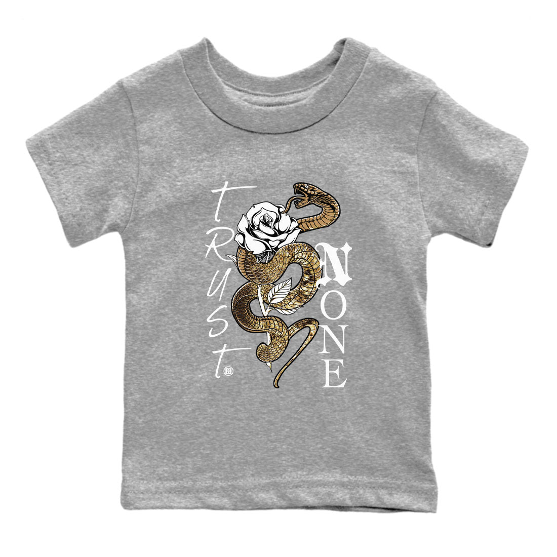 Air Force 1 Ivory Snake shirt to match jordans Trust None sneaker tees AF1 Ivory Snake Drip Gear Zone baby toddler Heather Grey 2 cotton Shirt