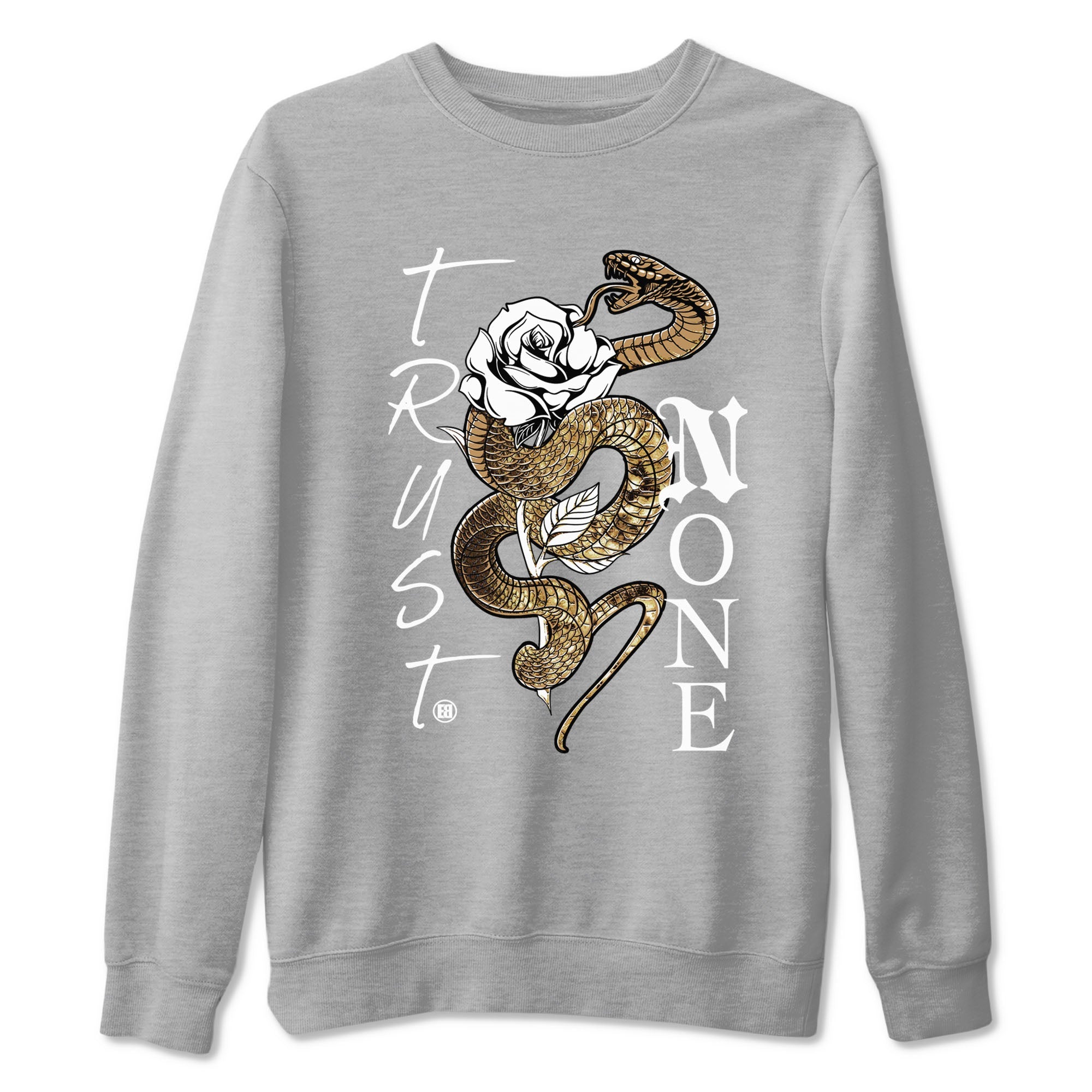 Air Force 1 Ivory Snake shirt to match jordans Trust None sneaker tees AF1 Ivory Snake Drip Gear Zone unisex cotton Heather Grey 2 crew neck shirt