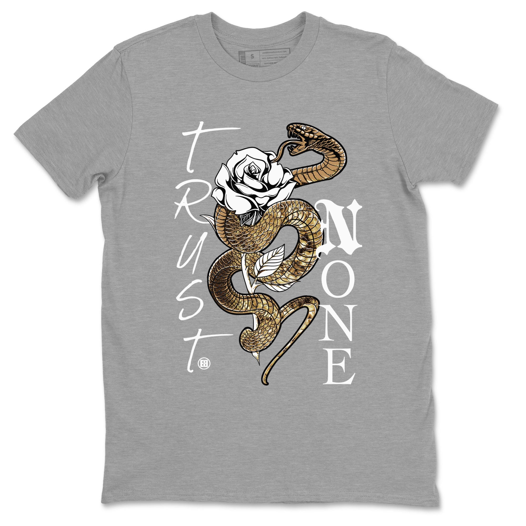 Air Force 1 Ivory Snake shirt to match jordans Trust None sneaker tees AF1 Ivory Snake Drip Gear Zone unisex cotton Heather Grey 2 crew neck shirt