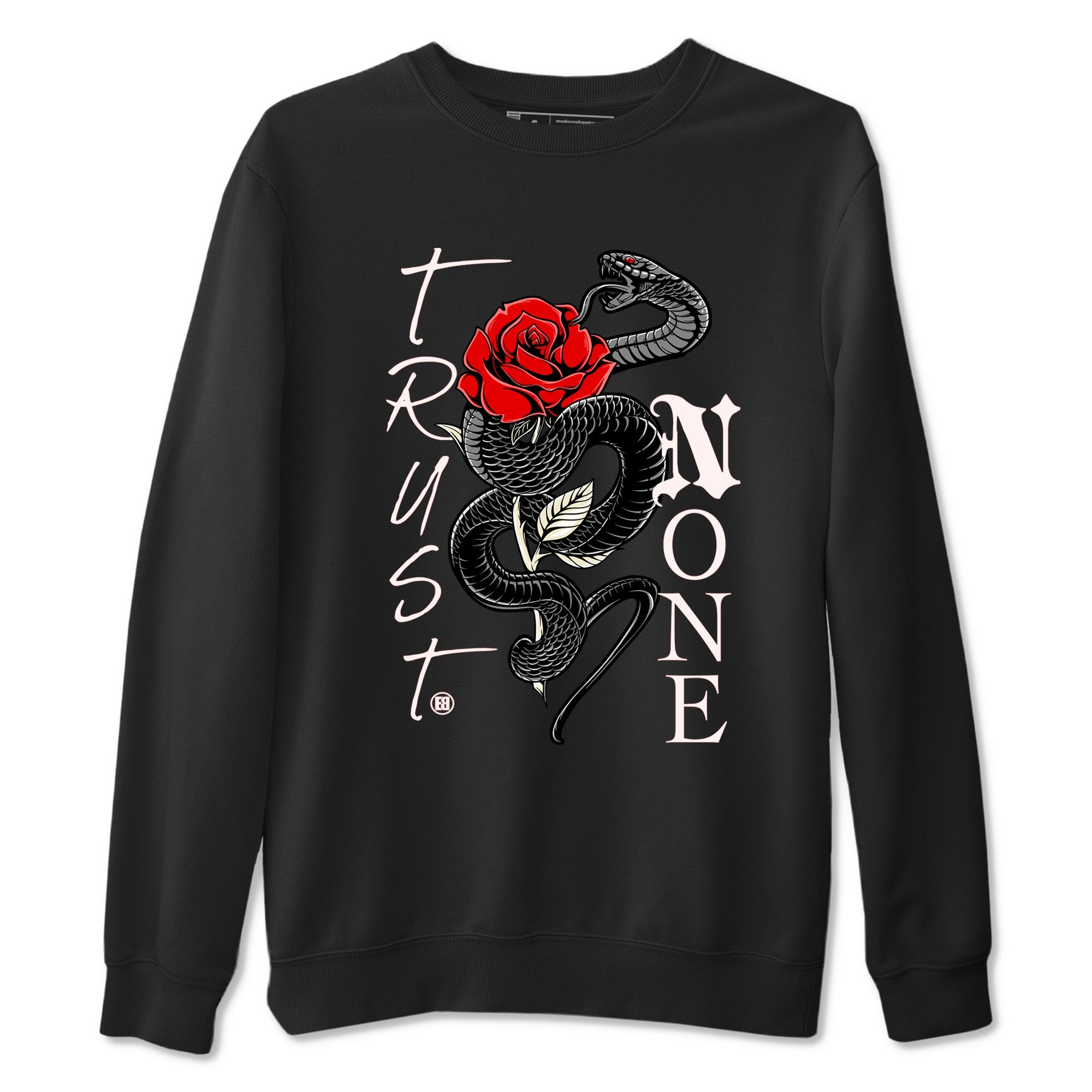 1s Black Toe Reimagined shirts to match jordans Trust None sneaker match tees Air Jordan 1 Black Toe Reimagined Drip Gear Zone streetwear brand Black 2 unisex cotton tee