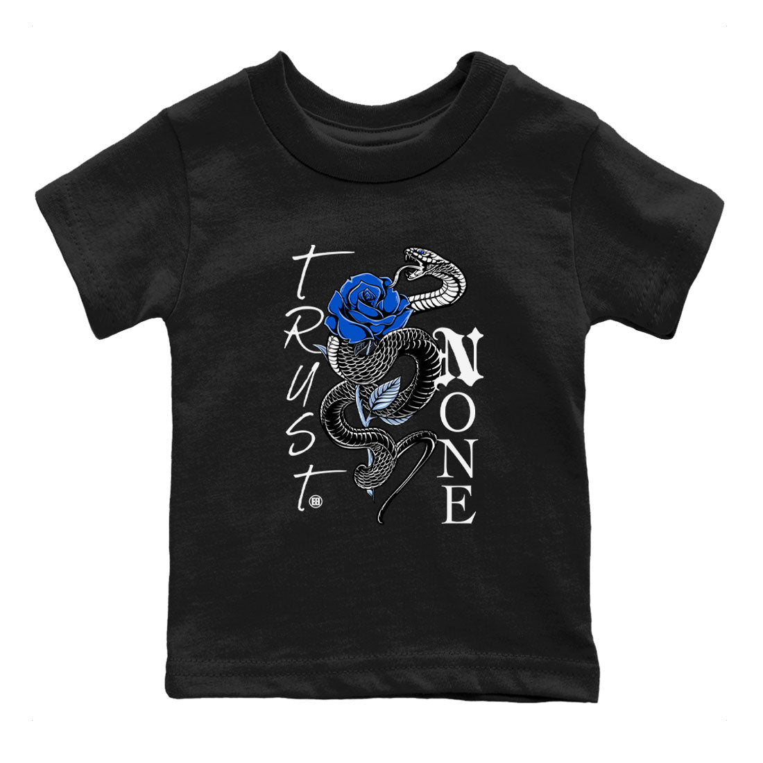 AJ11 Black and Varsity Royal shirt to match jordans Trust None sneaker tees Air Jordan 11 Black and Varsity Royal Drip Gear Zone baby toddler Black 2 cotton Shirt