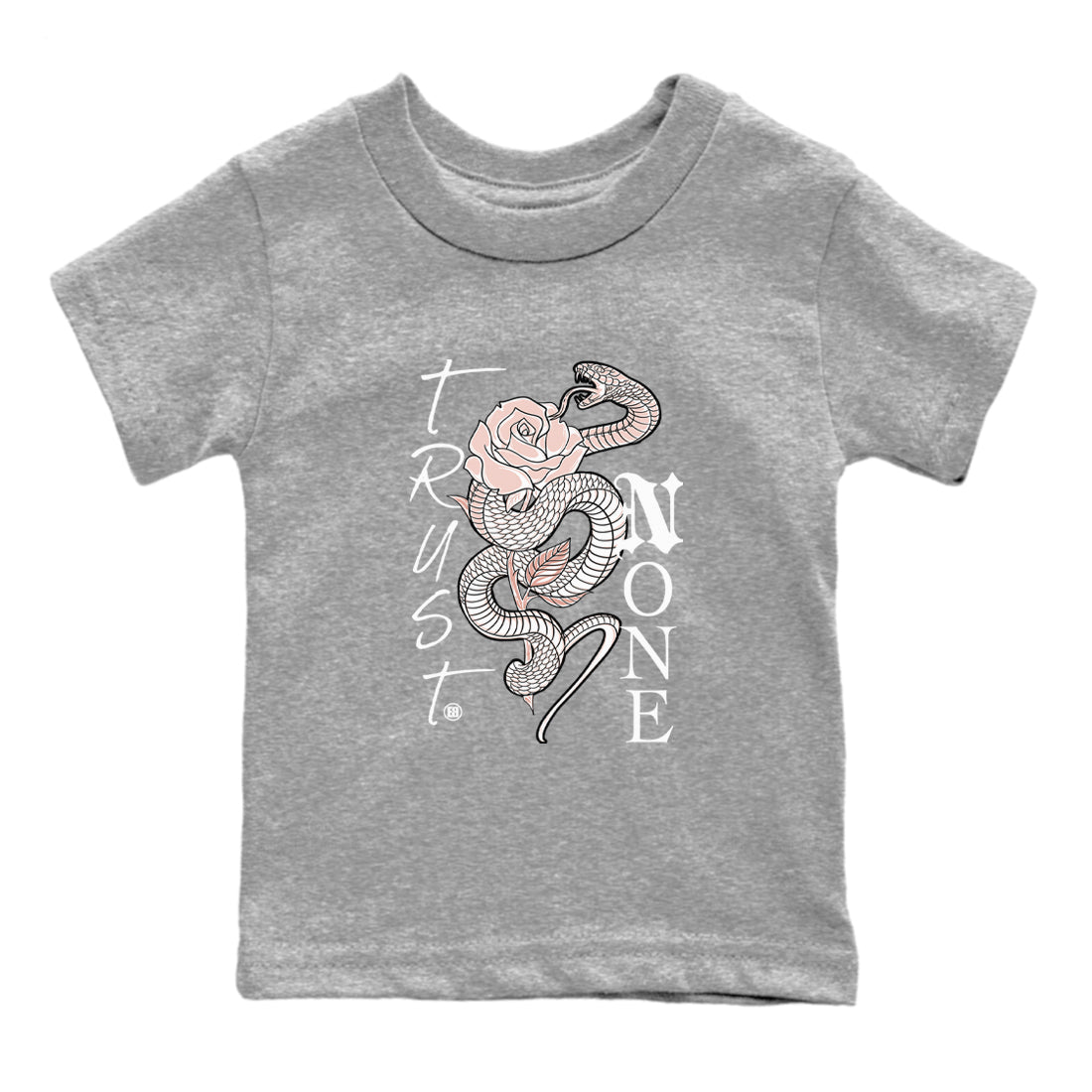 AJ11 Legend Pink shirts to match jordans Trust None sneaker match tees Air Jordan 11 Legend Pink Drip Gear Zone streetwear brand Baby and Youth Heather Grey 2 cotton tee