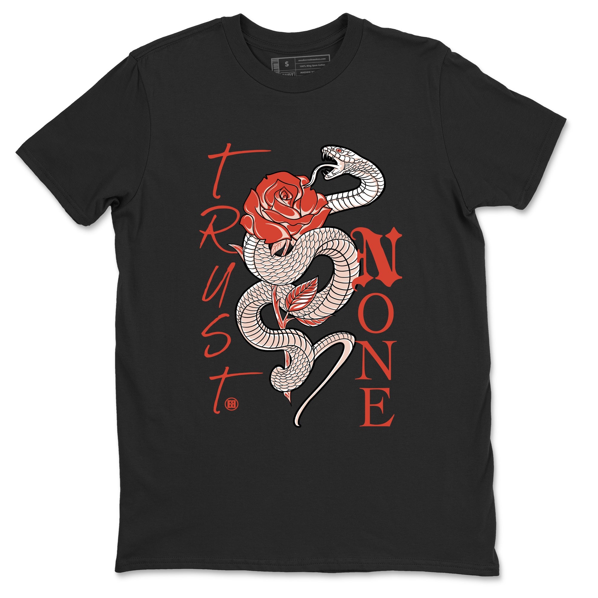 13s Dune Red shirts to match jordans Trust None sneaker match tees Air Jordan 13 Dune Red Drip Gear Zone streetwear brand Black 2 unisex cotton tee
