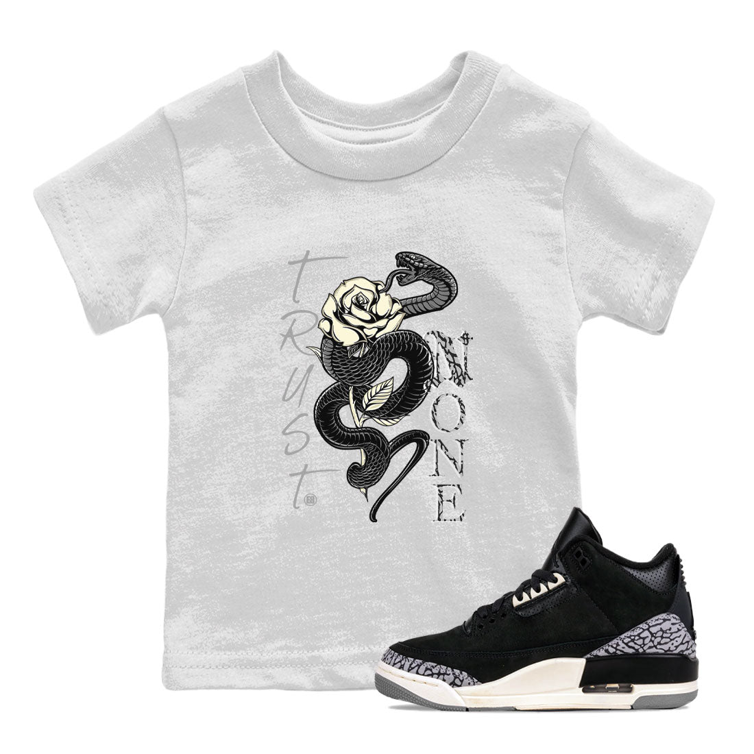 Air Jordan 3 Off Noir shirt to match jordans Trust None sneaker tees Air Jordan 3 Retro Off Noir Drip Gear Zone Baby Toddler White 1 T-Shirt