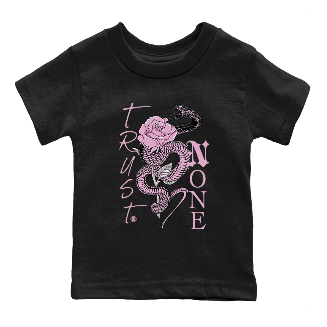 4s Retro Orchid shirts to match jordans Trust None sneaker match tees Air Jordan 4 WMNS Orchid match shoes to clothes Drip Gear Zone Youth Baby Black 2 tee