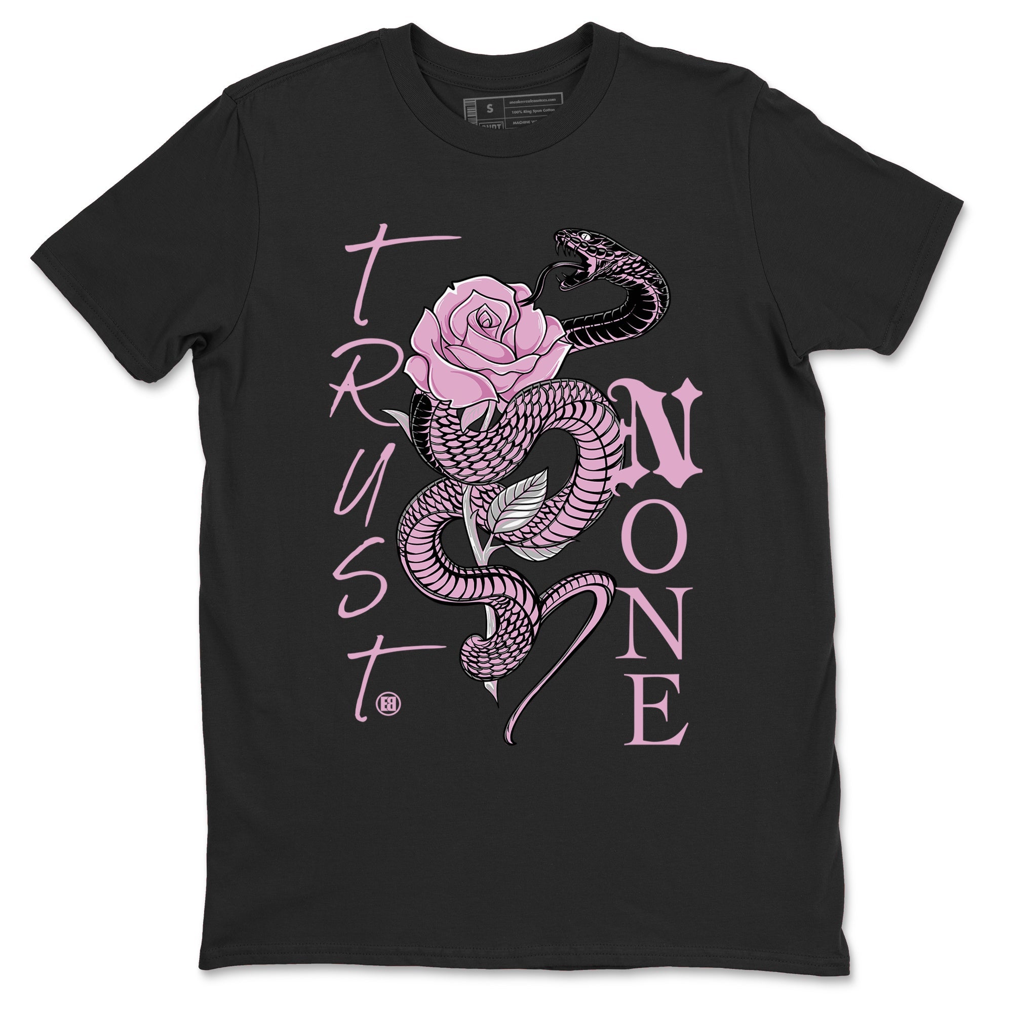 4s Retro Orchid shirts to match jordans Trust None sneaker match tees Air Jordan 4 WMNS Orchid match shoes to clothes Drip Gear Zone unisex cotton Black 2 shirts