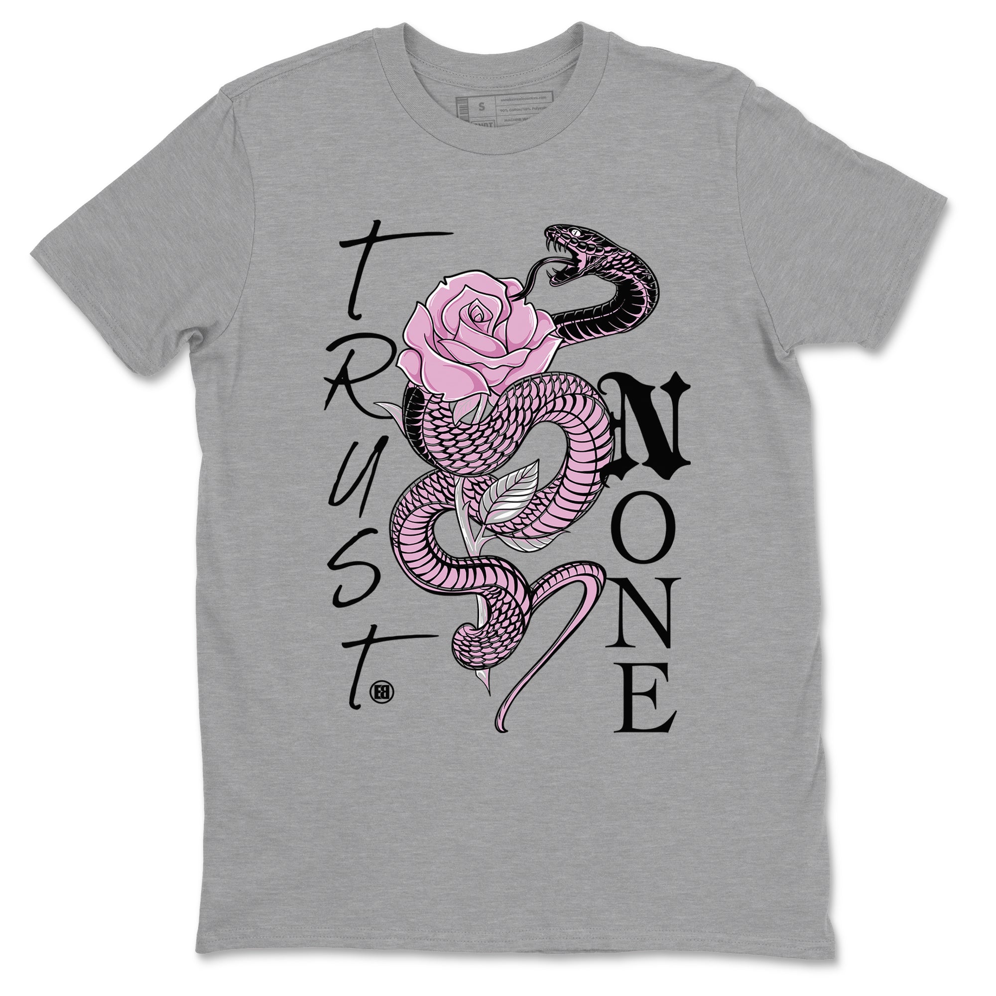 4s Retro Orchid shirts to match jordans Trust None sneaker match tees Air Jordan 4 WMNS Orchid match shoes to clothes Drip Gear Zone unisex cotton Heather Grey 2 shirts