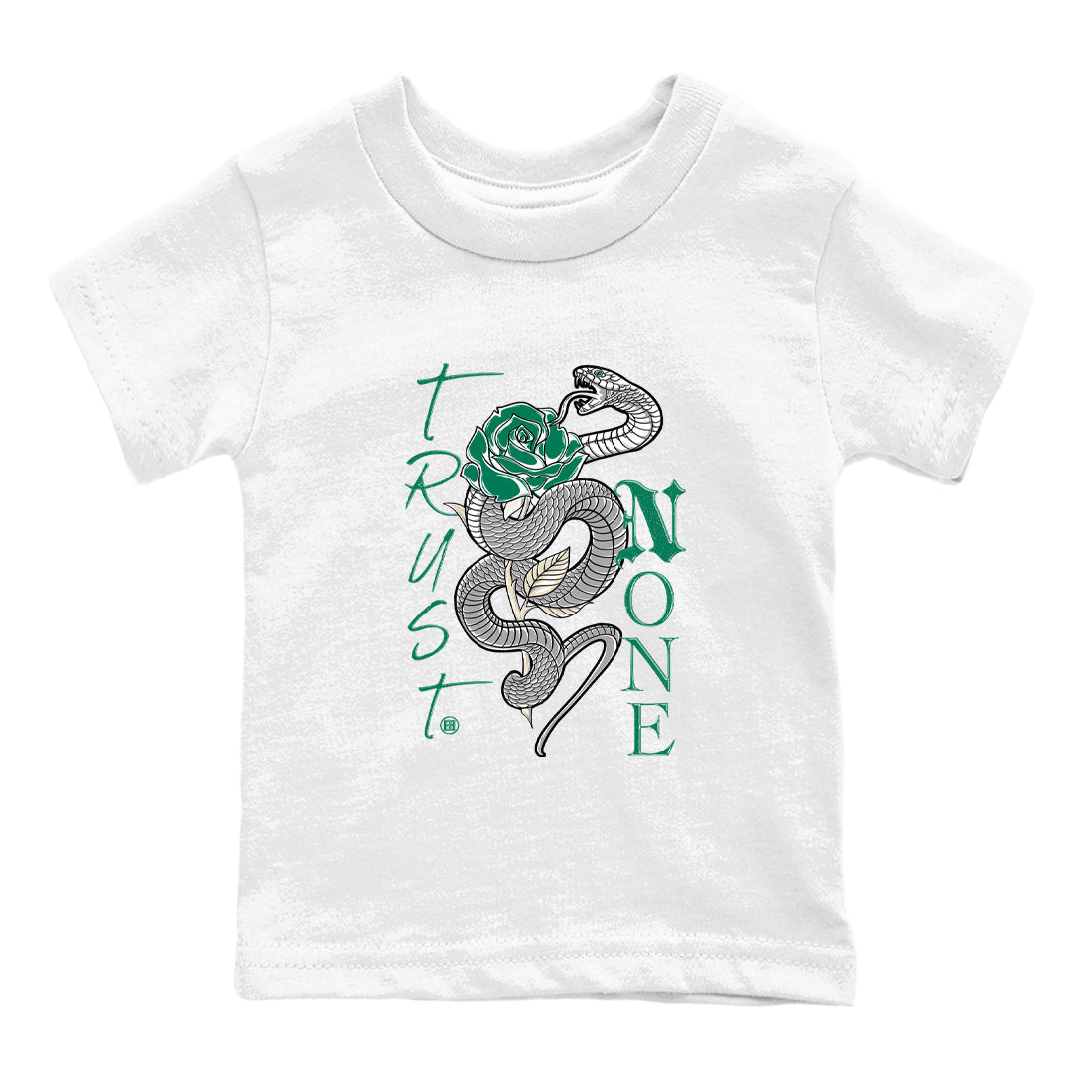 4s Oxidized Green shirts to match jordans Trust None sneaker match tees Air Jordan 4 Oxidized Green Drip Gear Zone streetwear brand Baby and Youth White 2 cotton tee