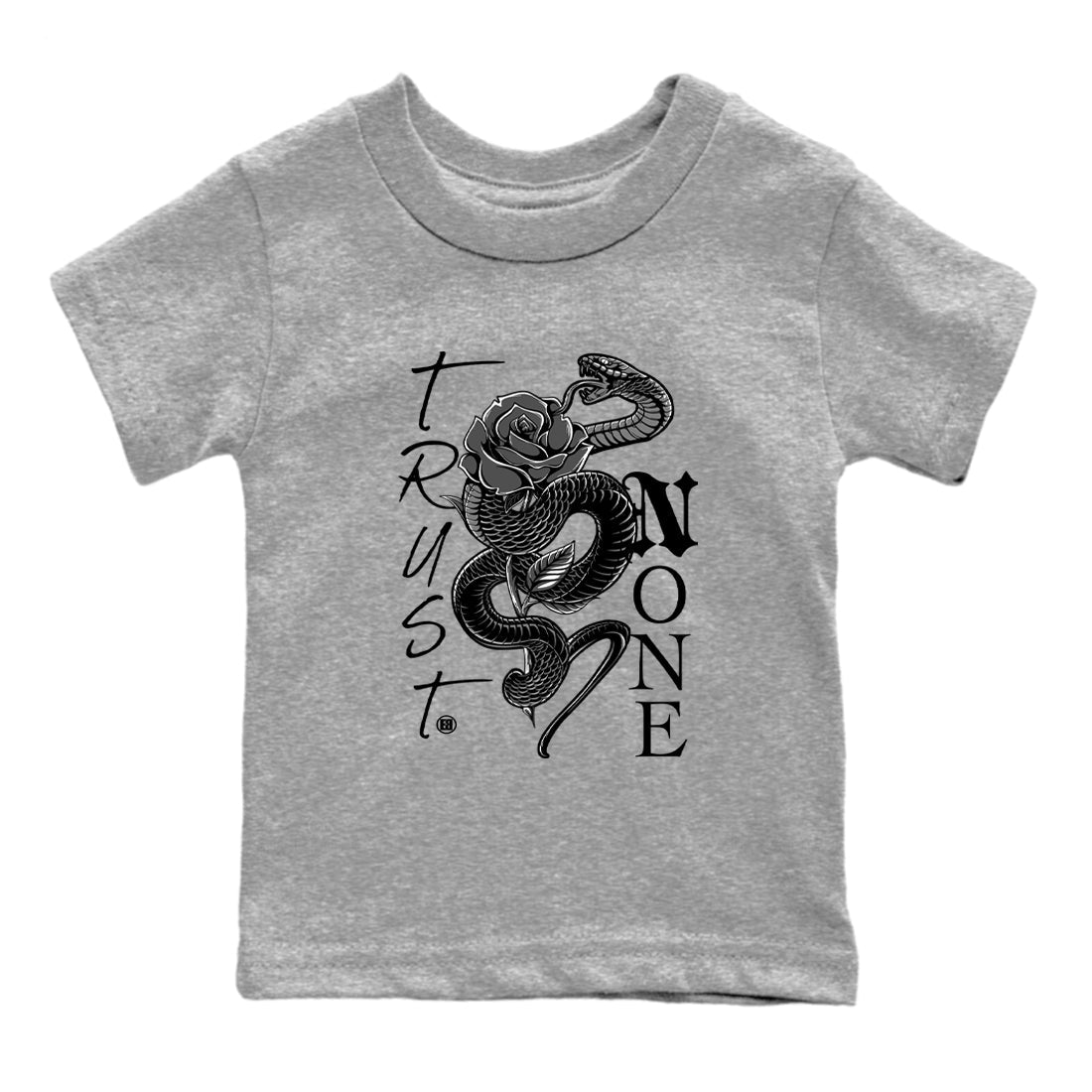 5s Black Cat shirts to match jordans Trust None sneaker match tees Air Jordan 5 Black Cat match shoes to clothes Drip Gear Zone Youth Baby Heather Grey 2 tee