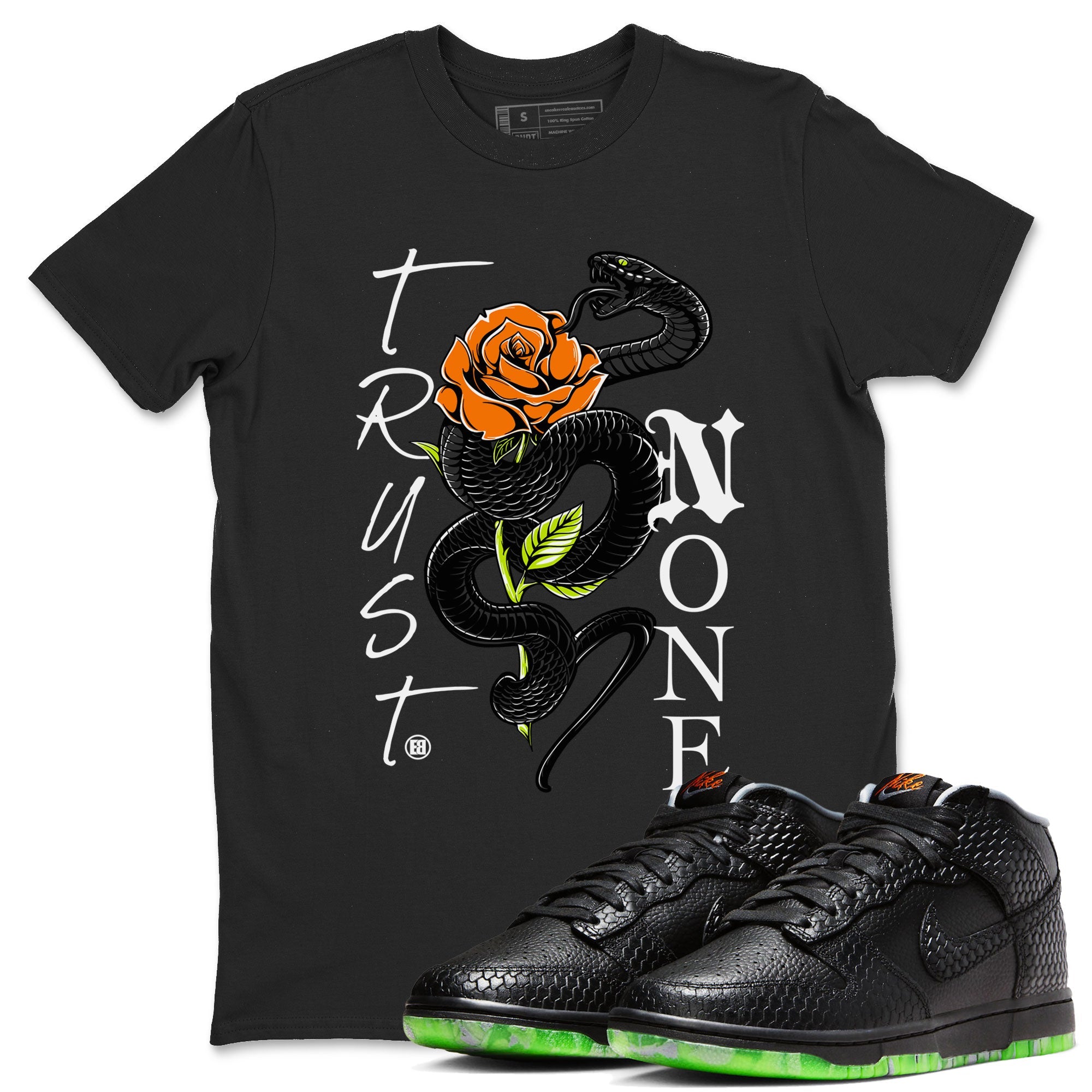 Dunk Halloween shirt to match jordans Trust None sneaker tees Special Halloween Costume Dunk Mid Halloween Drip Gear Zone Unisex Black 1 T-Shirt