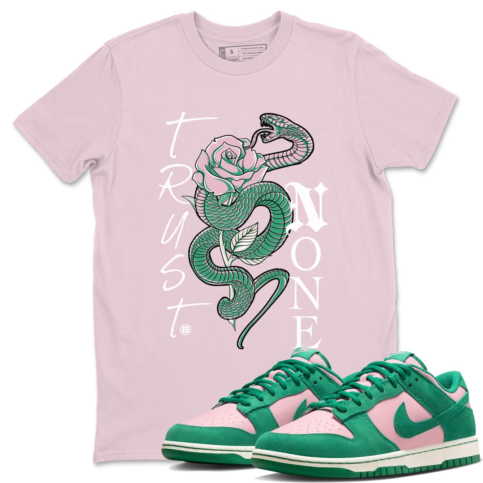 Dunk Low Medium Soft Pink Malachite shirt to match jordans Trust None sneaker tees Dunks Medium Soft Pink Malachite Streetwear Brand Drip Gear Zone unisex cotton Pink 1 crew neck shirt
