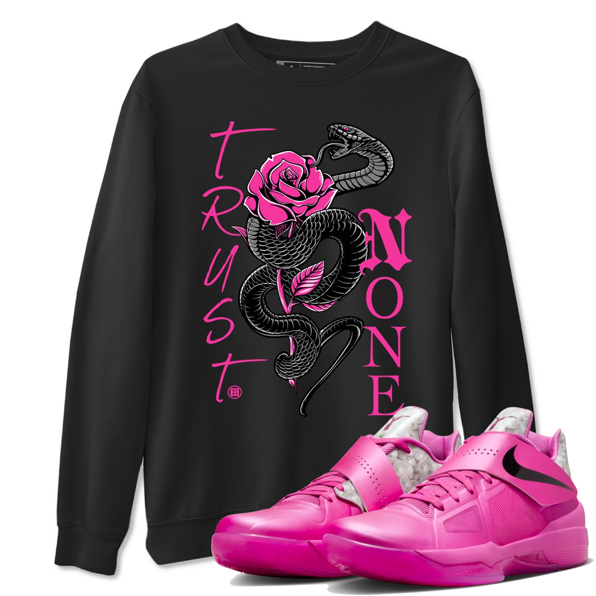 Nike KD 4 Retro Aunt Pearl shirts to match jordans Trust None sneaker match tees Nike KD 4 Aunt Pearl match shoes to clothes Drip Gear Zone unisex cotton Black 1 shirts