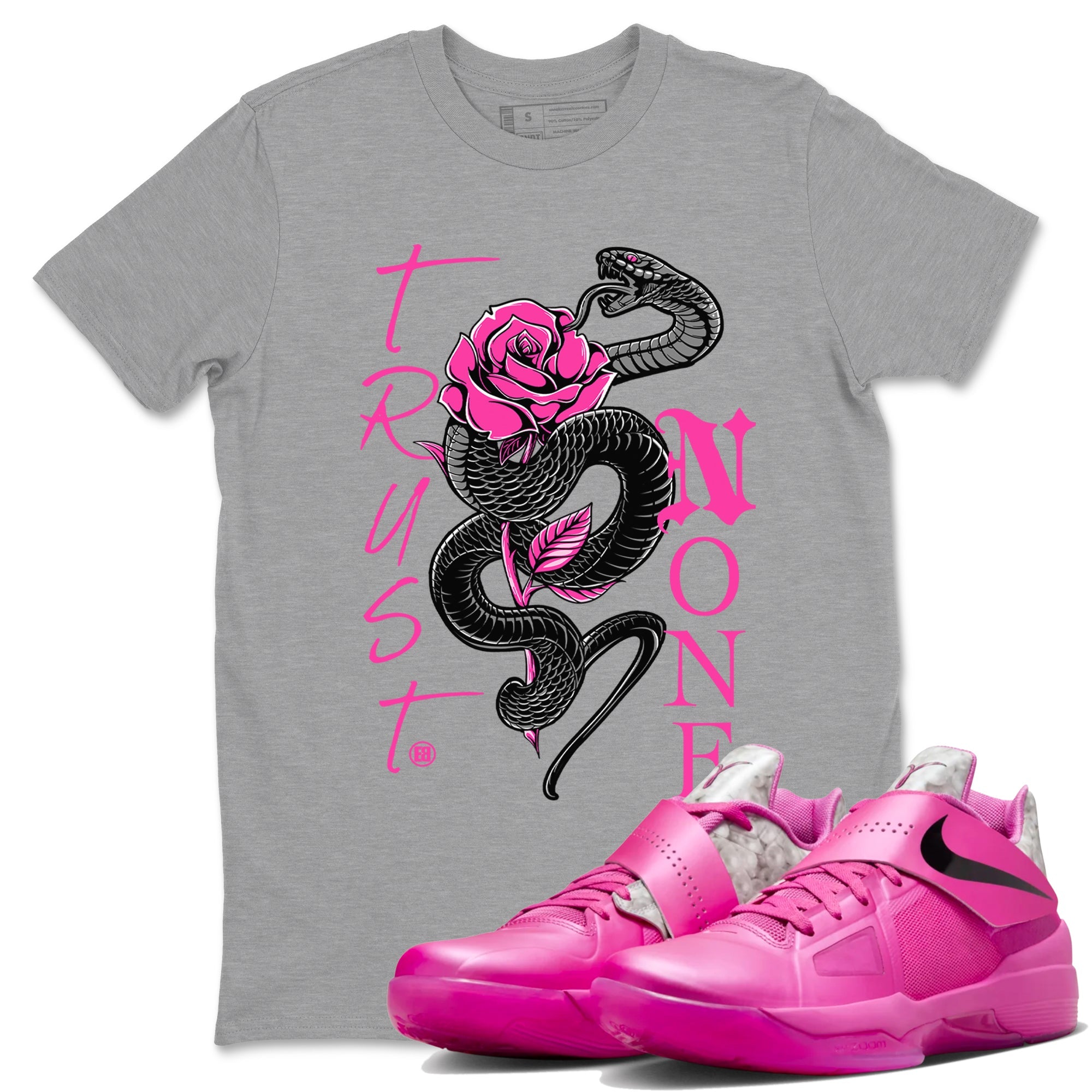 Nike KD 4 Retro Aunt Pearl shirts to match jordans Trust None sneaker match tees Nike KD 4 Aunt Pearl match shoes to clothes Drip Gear Zone unisex cotton Heather Grey 1 shirts