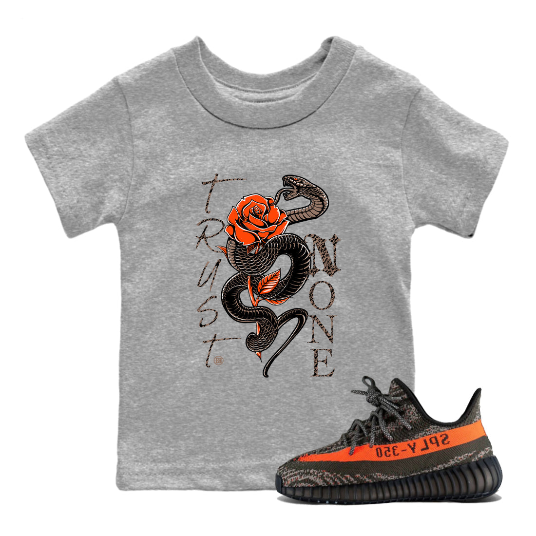 Yeezy 350 Carbon Beluga shirts to match jordans Trust None sneaker match tees Yeezy 350 Carbon Beluga match shoes to clothes Drip Gear Zone Youth Baby Heather Grey 1 tee