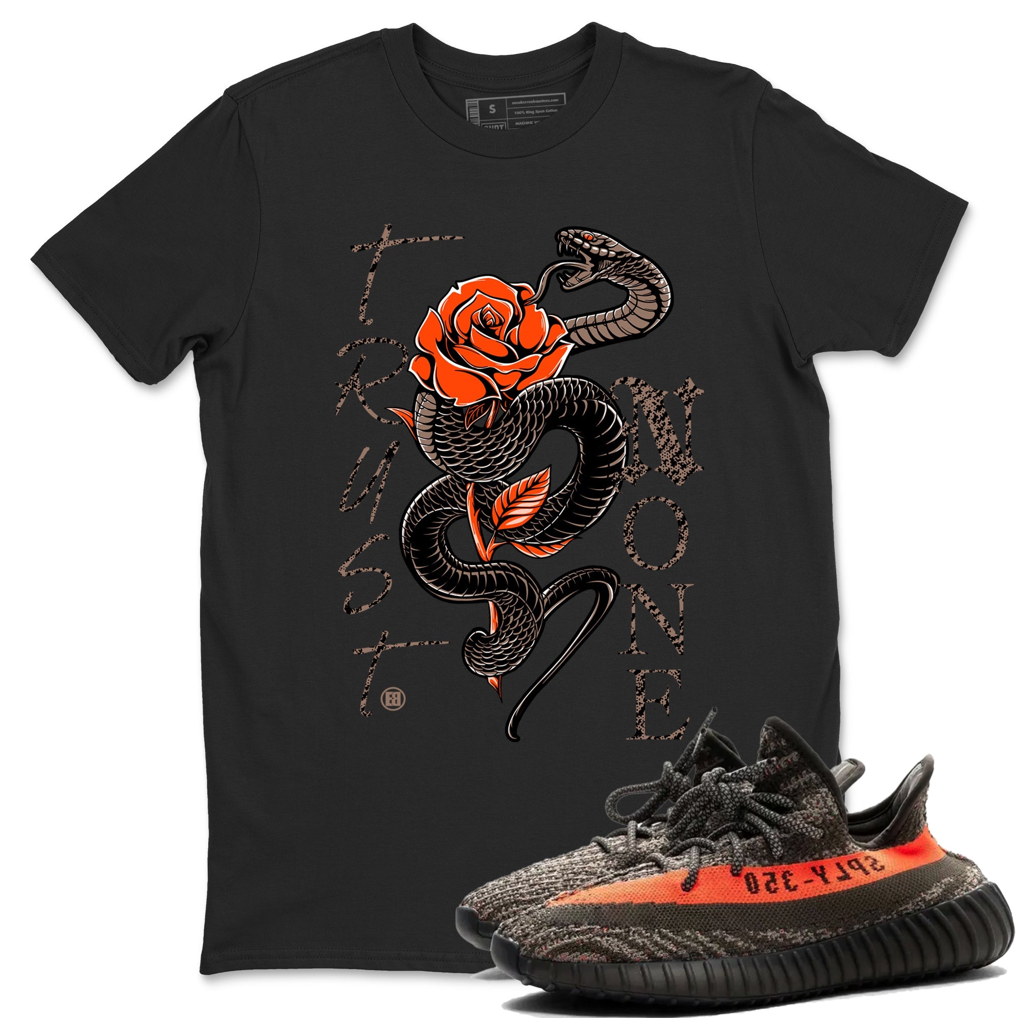 Yeezy 350 Carbon Beluga shirts to match jordans Trust None sneaker match tees Yeezy 350 Carbon Beluga match shoes to clothes Drip Gear Zone unisex cotton Black 1 shirts