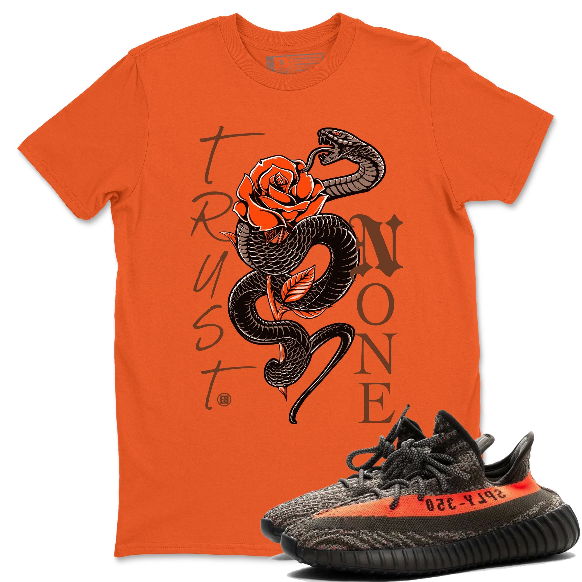 Yeezy 350 Carbon Beluga shirts to match jordans Trust None sneaker match tees Yeezy 350 Carbon Beluga match shoes to clothes Drip Gear Zone unisex cotton Orange 1 shirts