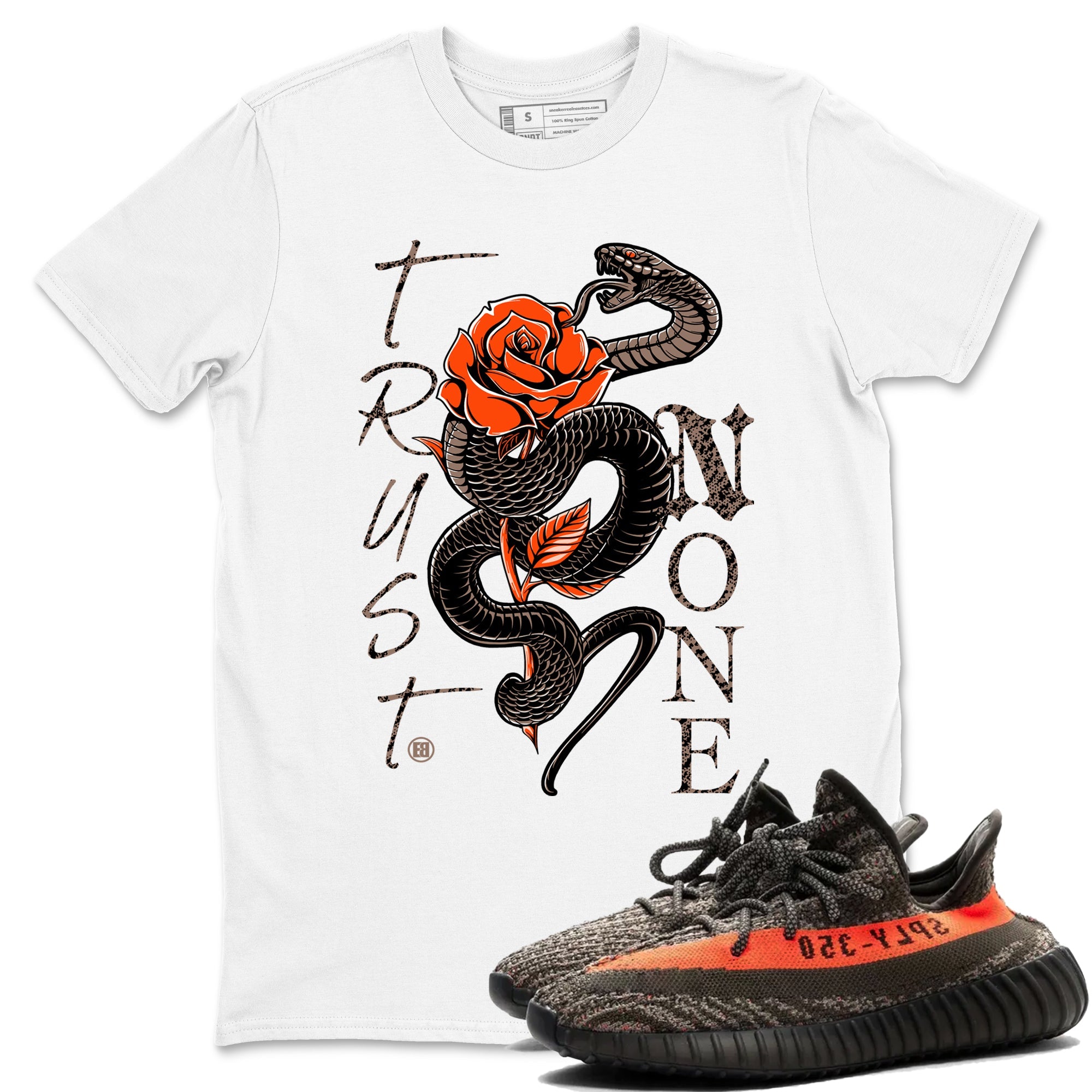 Yeezy 350 Carbon Beluga shirts to match jordans Trust None sneaker match tees Yeezy 350 Carbon Beluga match shoes to clothes Drip Gear Zone unisex cotton White 1 shirts