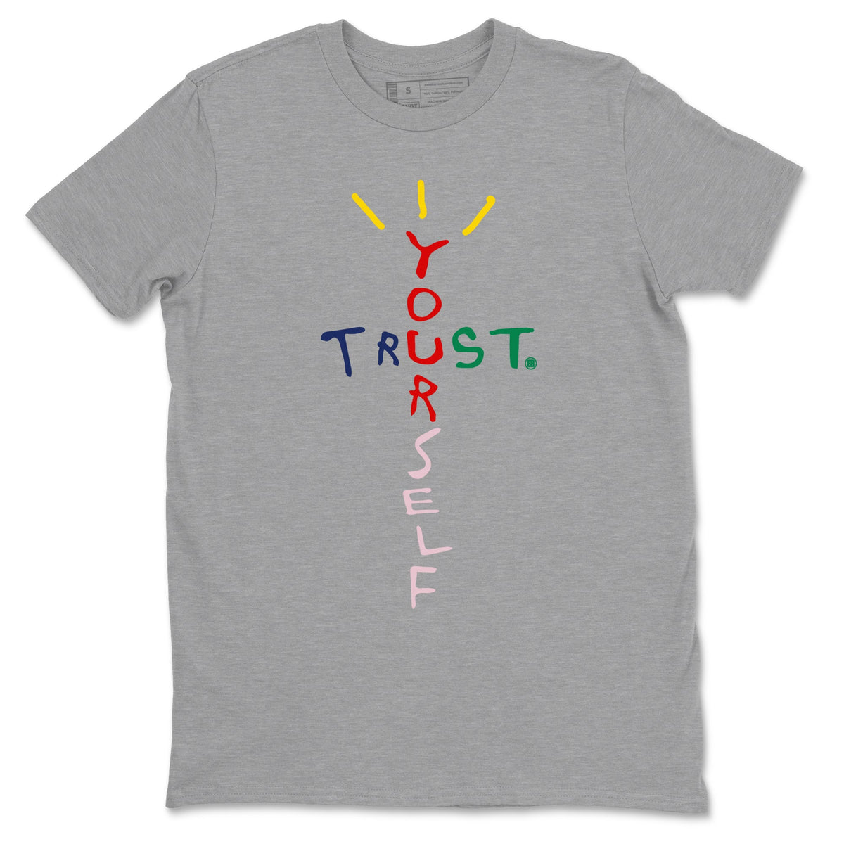AF 3 Nigo shirtsto match jordans Trust Yourself sneaker match tees Air Force 3 Low x Nigo Blue Void and Tour Yellow match shoes to clothes Drip Gear Zone unisex cotton Heather Grey 2 shirts