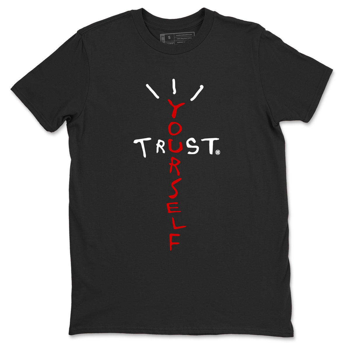 11s Bred Velvet shirts to match jordans Trust Yourself sneaker match tees Air Jordan 11 Bred Velvet match shoes to clothes Drip Gear Zone unisex cotton Black 2 shirts