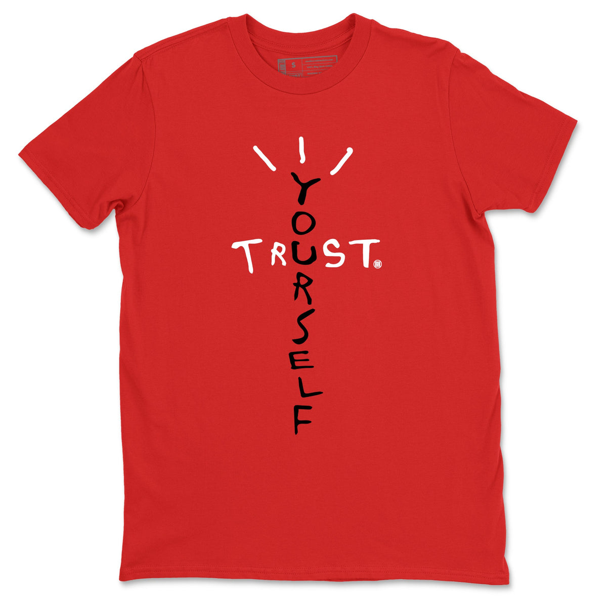 11s Bred Velvet shirts to match jordans Trust Yourself sneaker match tees Air Jordan 11 Bred Velvet match shoes to clothes Drip Gear Zone unisex cotton Red 2 shirts