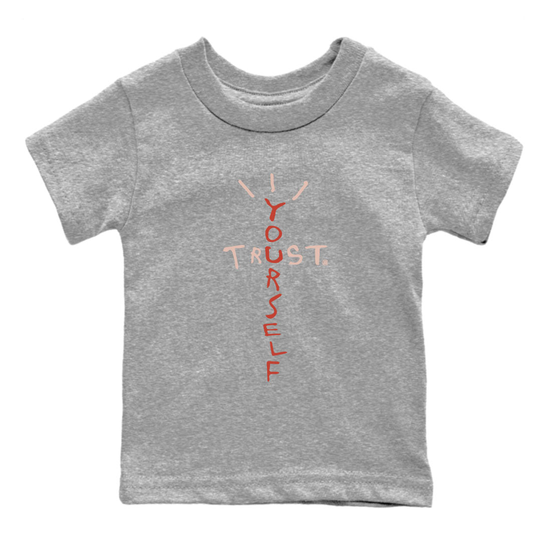 Air Jordan 13 Dune Red shirts to match jordans Trust Yourself sneaker match tees Air Jordan 13 Dune Red Drip Gear Zone streetwear brand Baby and Youth Heather Grey 2 cotton tee