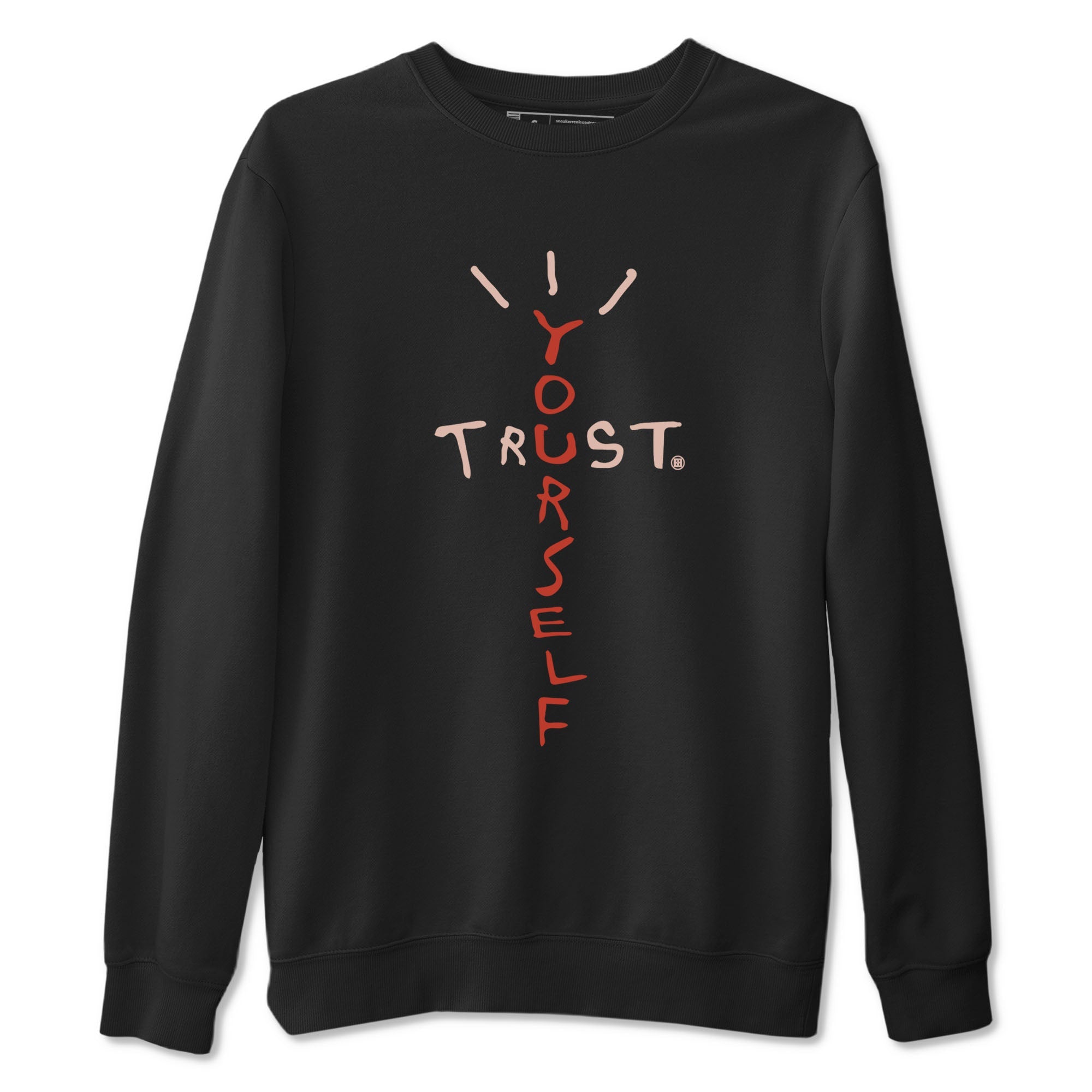 Air Jordan 13 Dune Red shirts to match jordans Trust Yourself sneaker match tees Air Jordan 13 Dune Red Drip Gear Zone streetwear brand Black 2 unisex cotton tee
