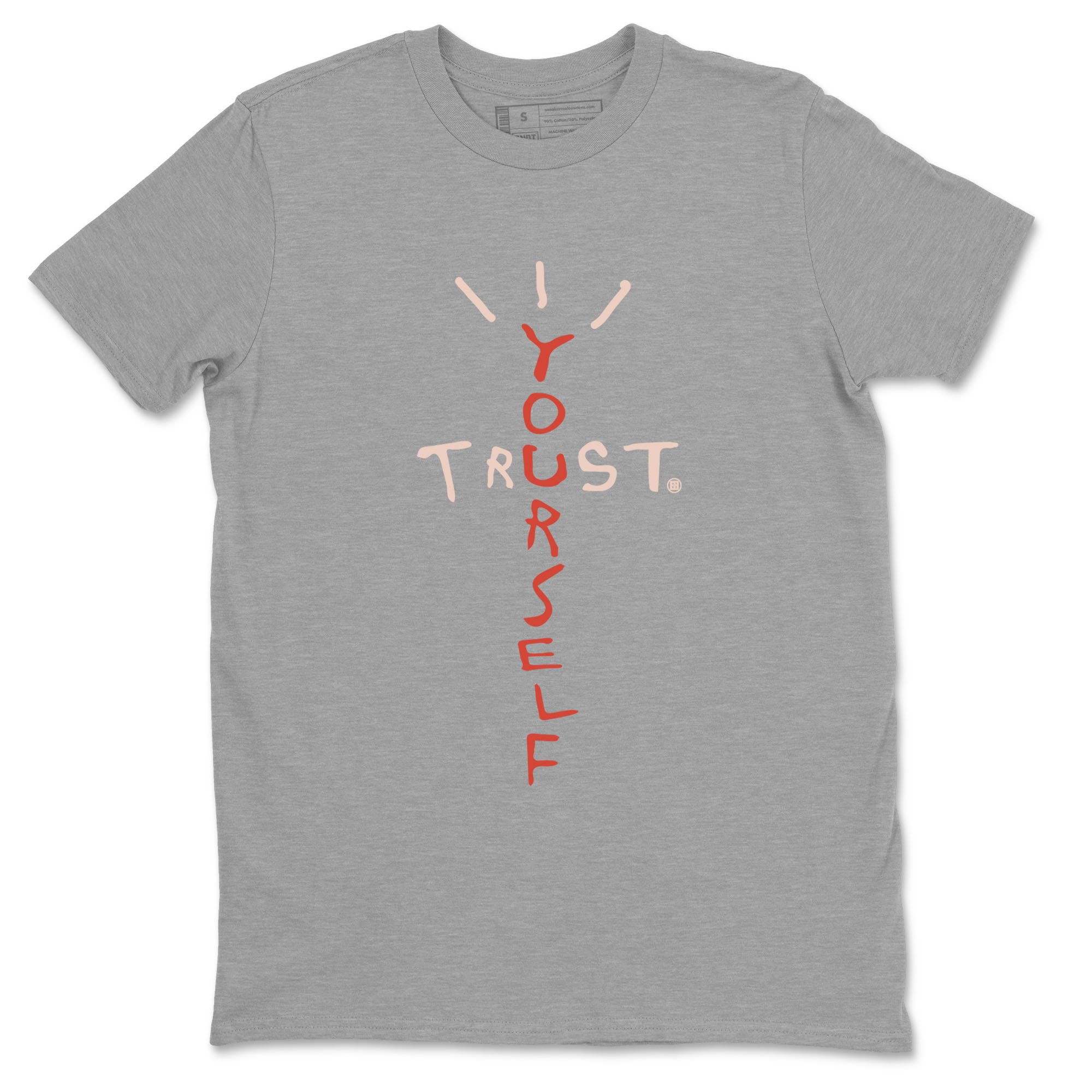 Air Jordan 13 Dune Red shirts to match jordans Trust Yourself sneaker match tees Air Jordan 13 Dune Red Drip Gear Zone streetwear brand Heather Grey 2 unisex cotton tee