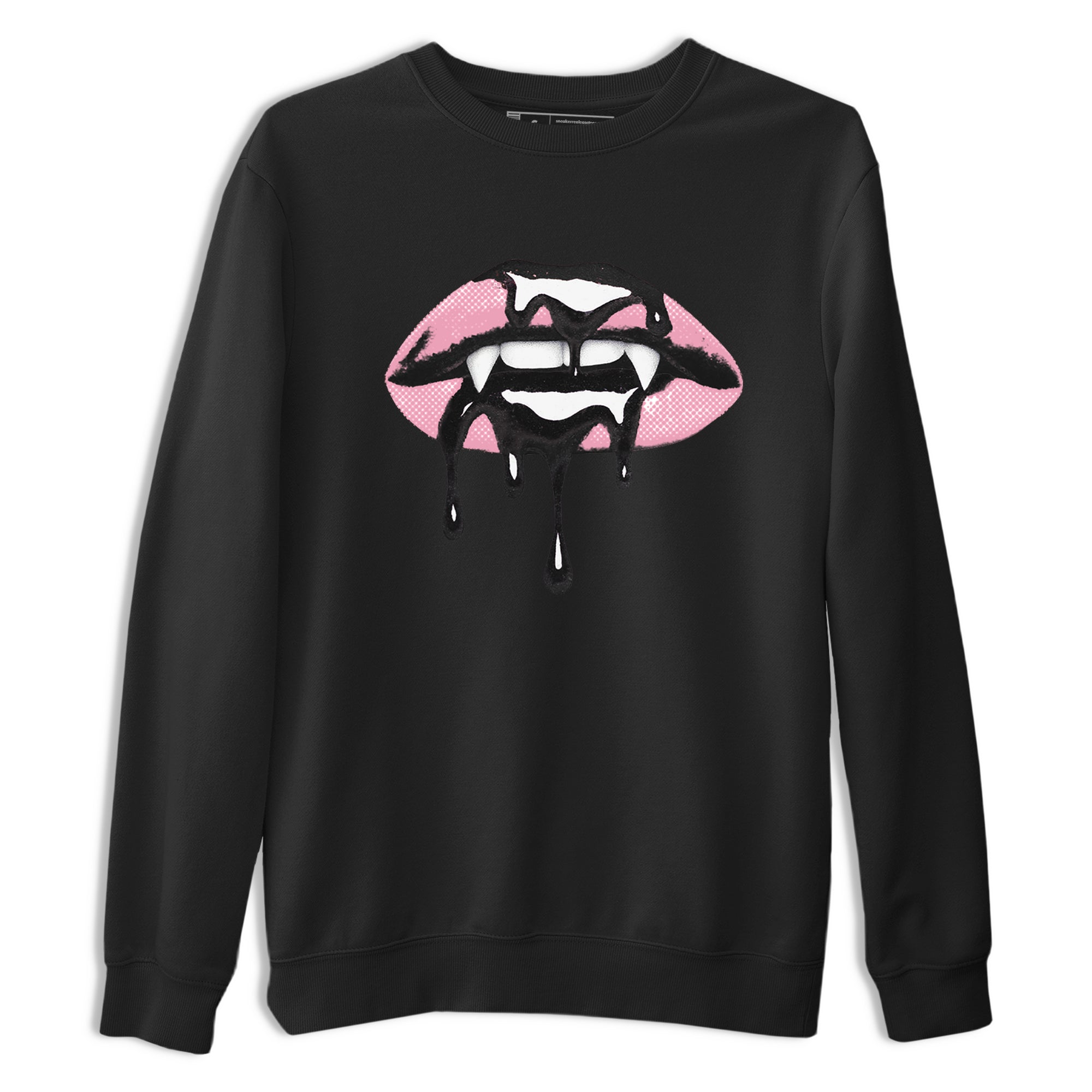 Sneaker Threads Sneaker Tees To Match Air Jordan 5 Medium Soft Pink Shoes Vampire Lips Tee Black 2