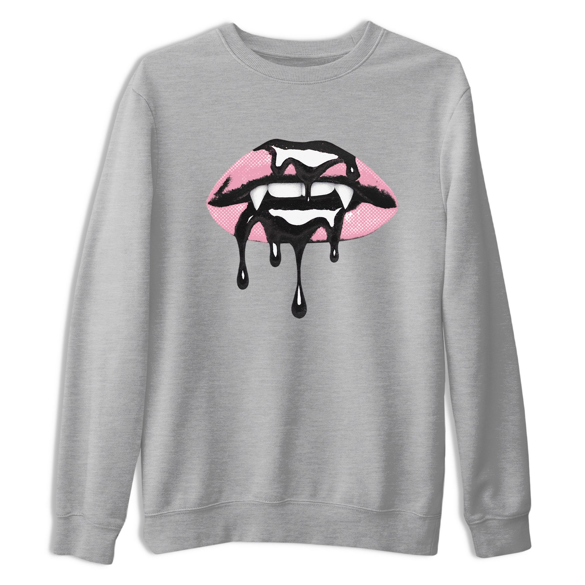 Sneaker Threads Sneaker Tees To Match Air Jordan 5 Medium Soft Pink Shoes Vampire Lips Tee Heather Grey 2