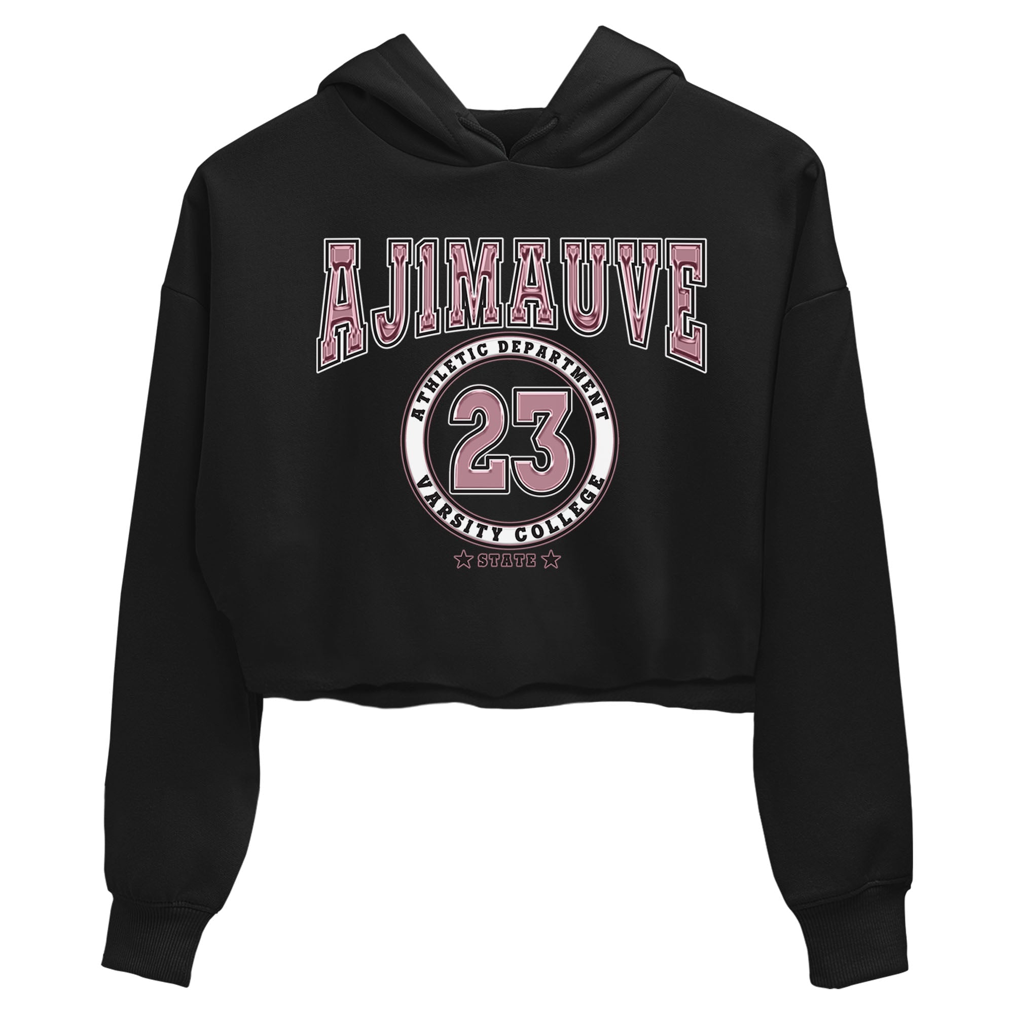 Air Jordan 1 Mauve shirt to match jordans Varsity sneaker tees AJ1 Mauve Drip Gear Zone Sneaker Matching Clothing Brand Black 2 Crop T-Shirt