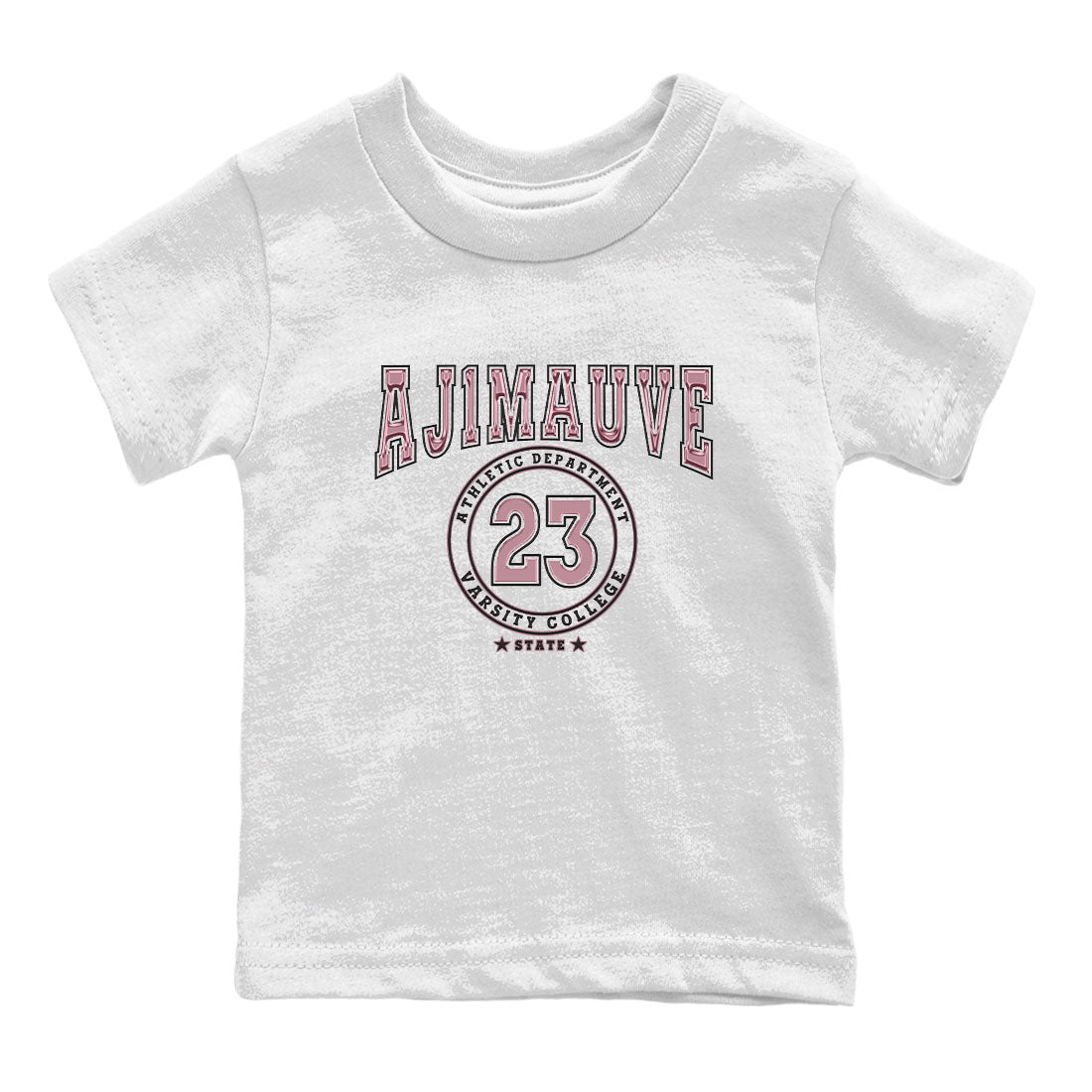 Air Jordan 1 Mauve shirt to match jordans Varsity sneaker tees AJ1 Mauve Drip Gear Zone Sneaker Matching Clothing Brand Baby Toddler White 2 T-Shirt