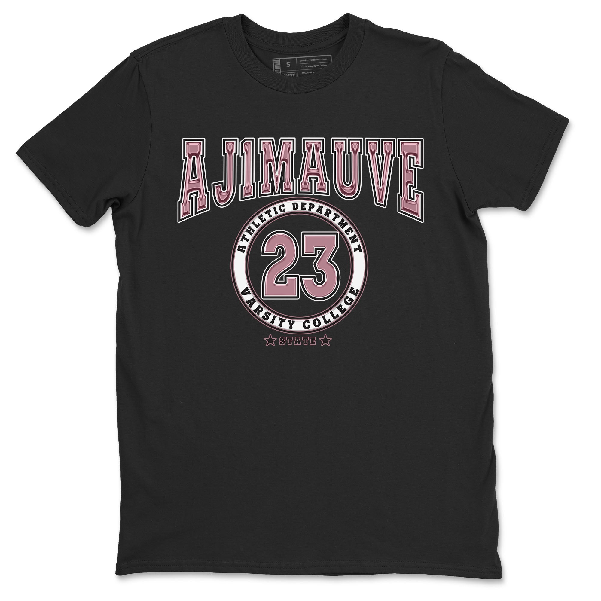 Air Jordan 1 Mauve shirt to match jordans Varsity sneaker tees AJ1 Mauve Drip Gear Zone Sneaker Matching Clothing Brand Unisex Sneaker Tee Black 2 T-Shirt