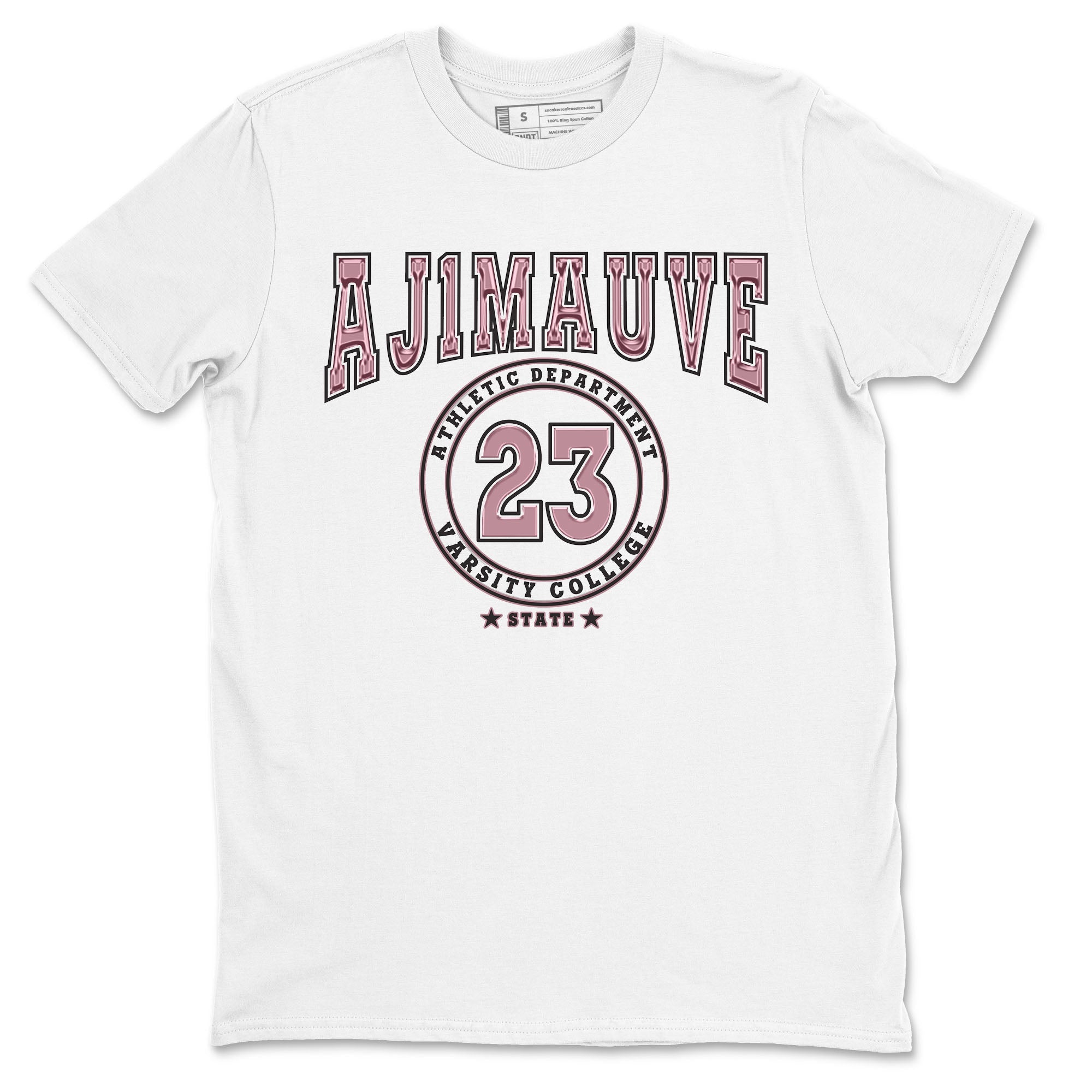 Air Jordan 1 Mauve shirt to match jordans Varsity sneaker tees AJ1 Mauve Drip Gear Zone Sneaker Matching Clothing Brand Unisex Sneaker Tee White 2 T-Shirt
