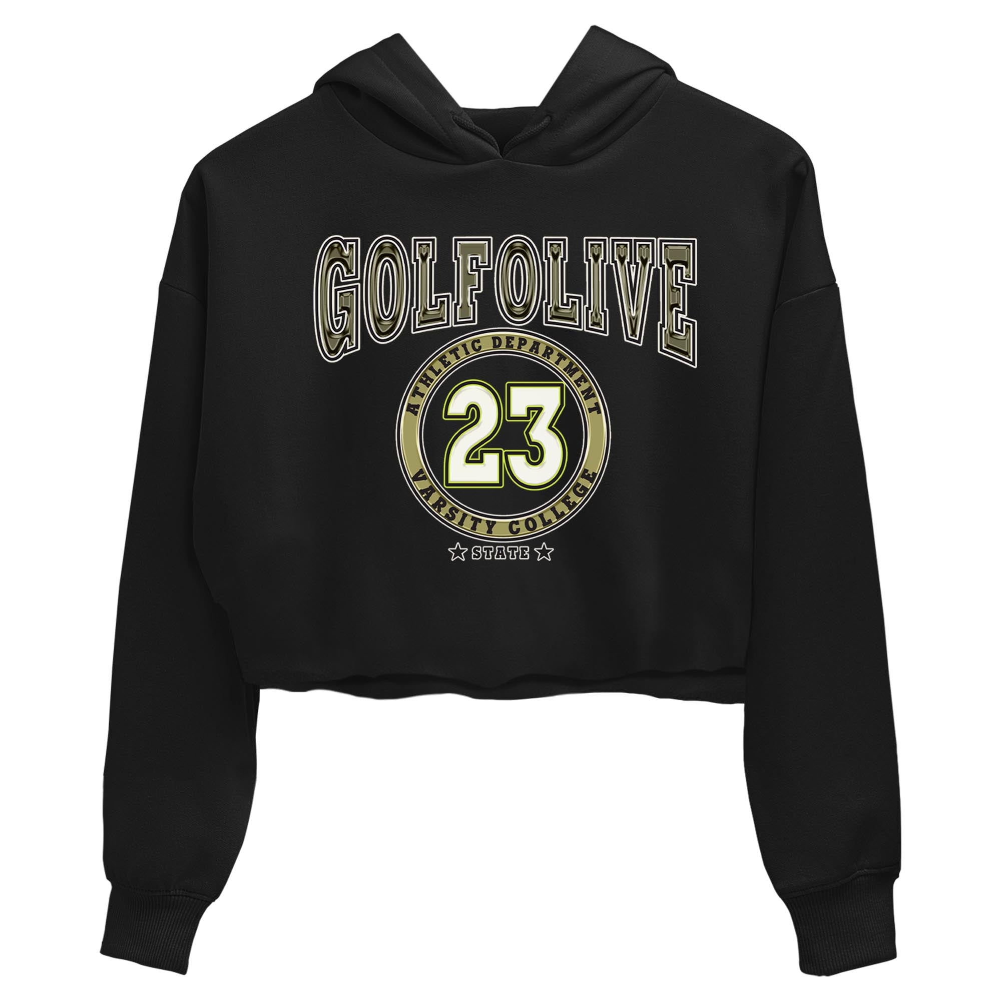 Jordan 1 Low X Travis Scott Golf Olive shirt to match jordans Varsity sneaker release tees Air Jordan 1 Travis Scott Golf Olive Drip Gear Zone Black 2 Crop T-Shirt