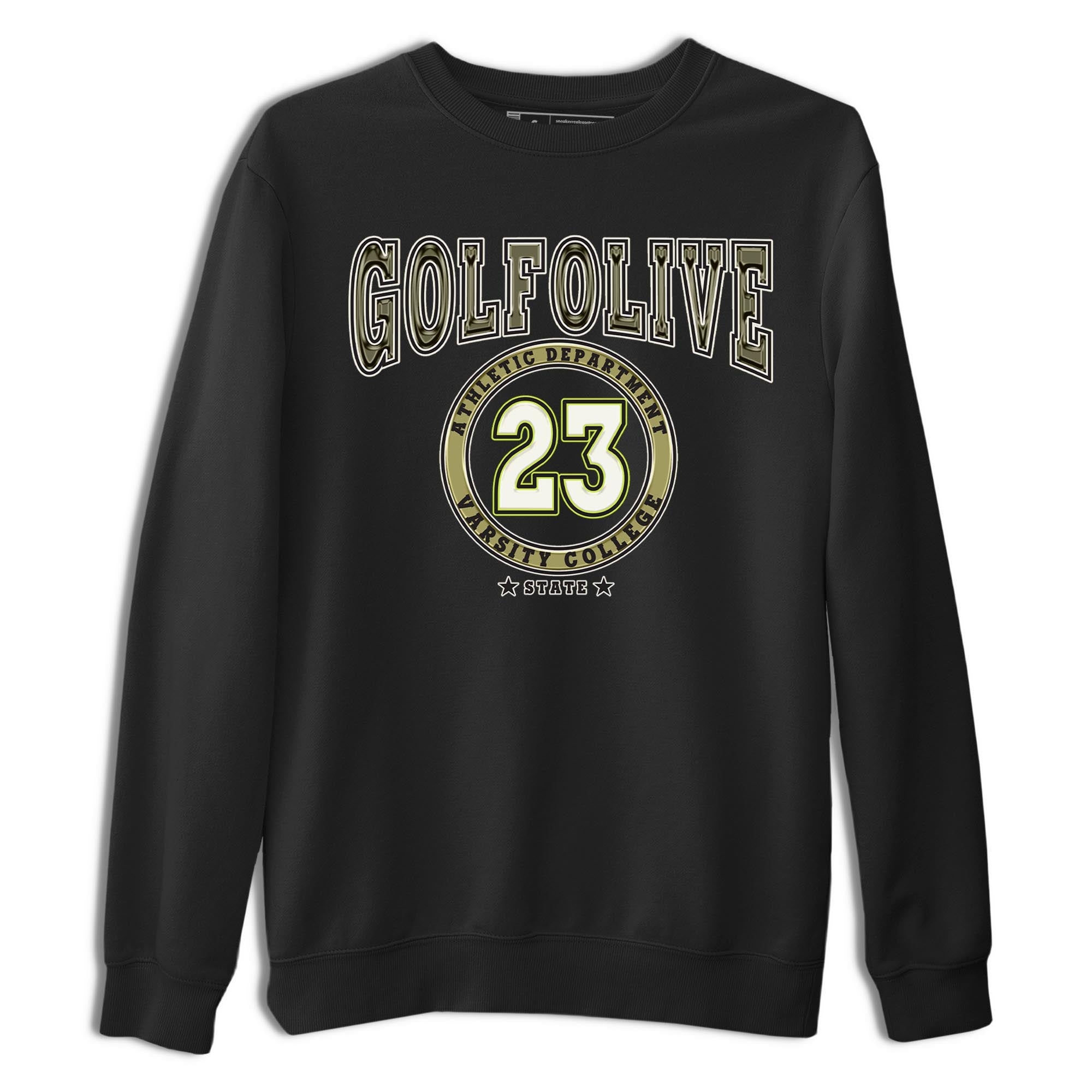 Jordan 1 Low X Travis Scott Golf Olive shirt to match jordans Varsity sneaker release tees Air Jordan 1 Travis Scott Golf Olive Drip Gear Zone Unisex Streetwear Clothing Black 2 T-Shirt