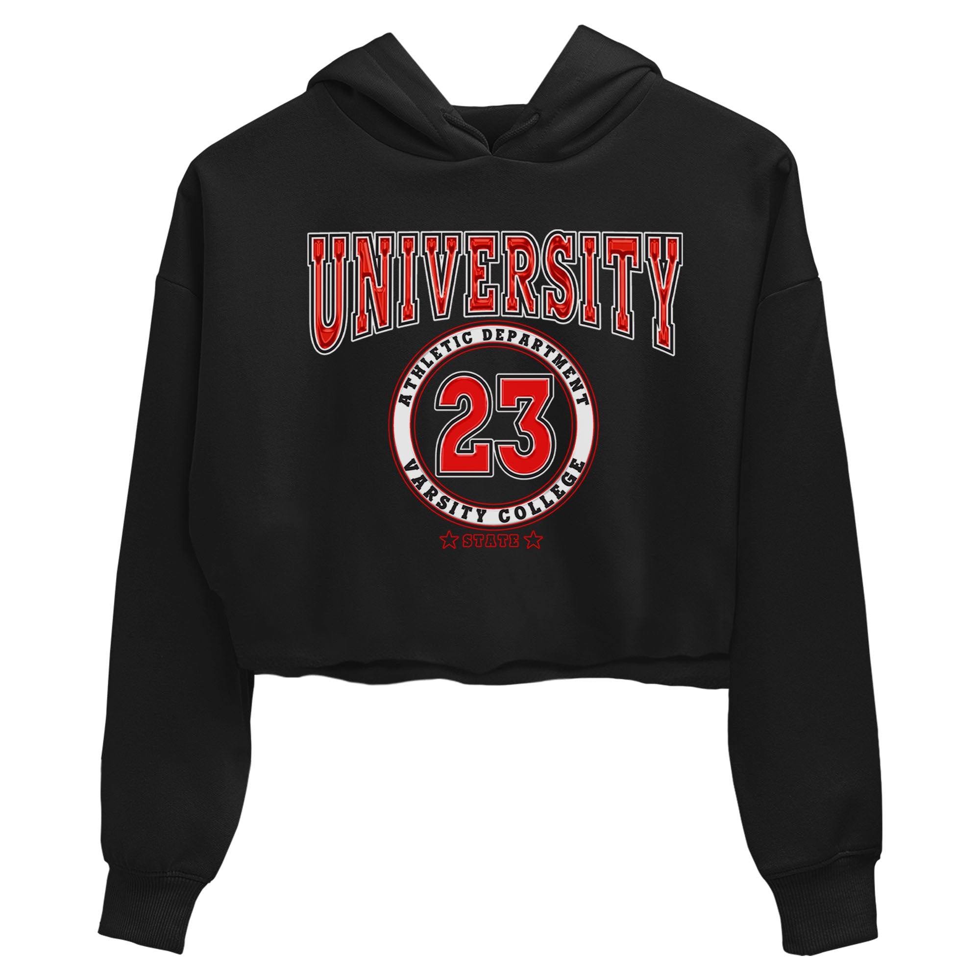1s Low University Red shirt to match jordans Varsity sneaker tees Air Jordan 1 University Red Drip Gear Zone Sneaker Matching Clothing Brand Black 2 Crop T-Shirt