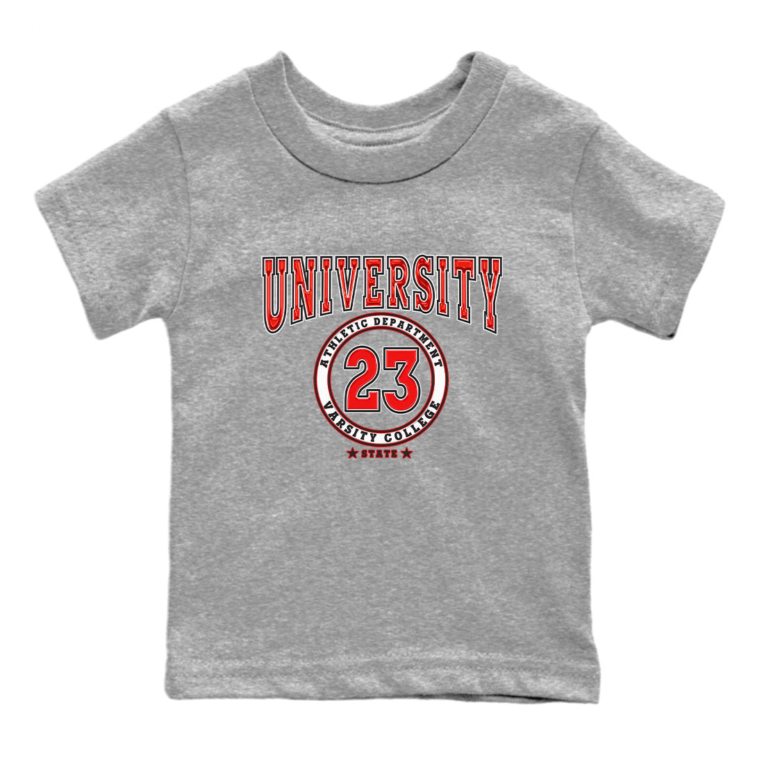 1s Low University Red shirt to match jordans Varsity sneaker tees Air Jordan 1 University Red Drip Gear Zone Sneaker Matching Clothing Brand Baby Toddler Heather Grey 2 T-Shirt