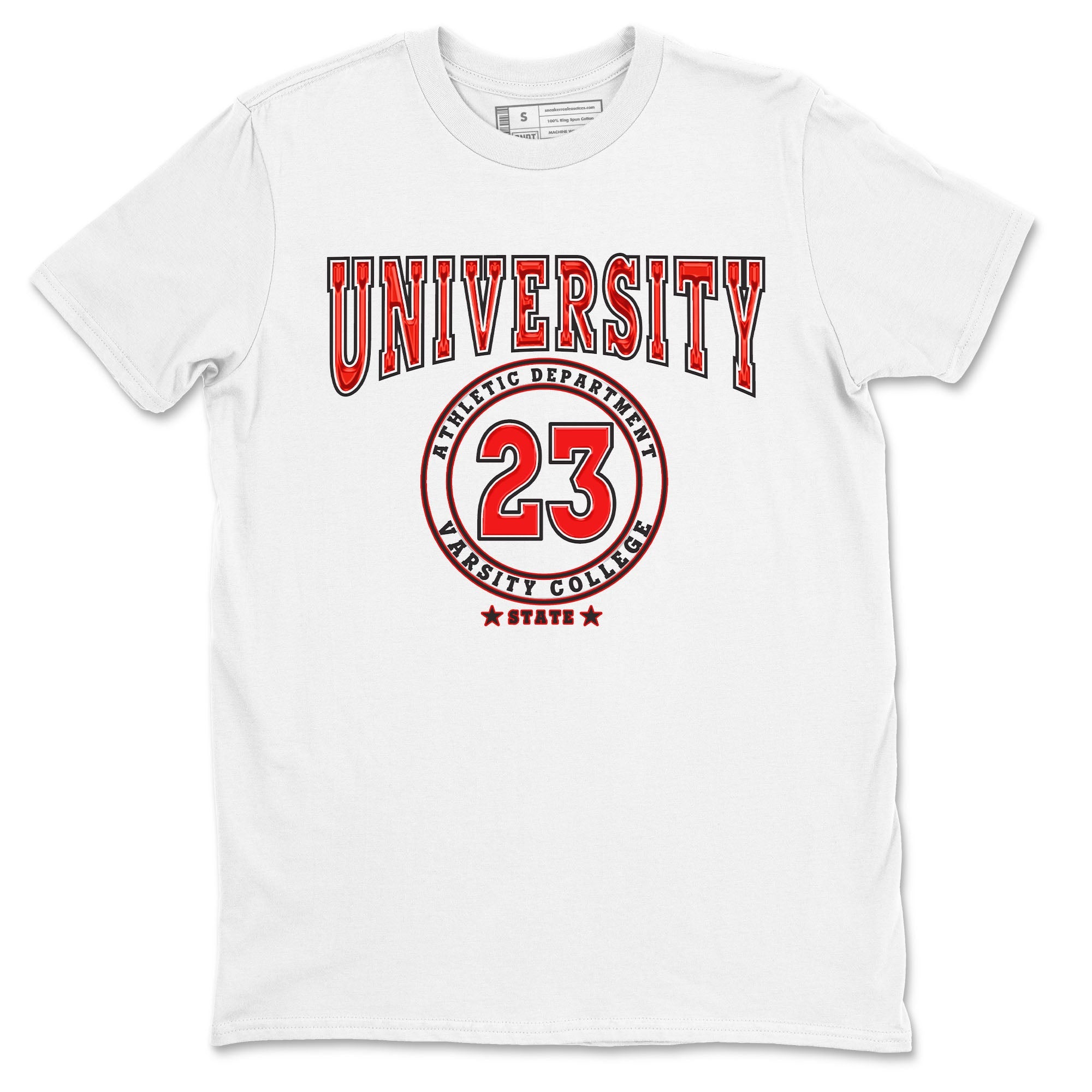 1s Low University Red shirt to match jordans Varsity sneaker tees Air Jordan 1 University Red Drip Gear Zone Sneaker Matching Clothing Brand Unisex Sneaker Tee White 2 T-Shirt