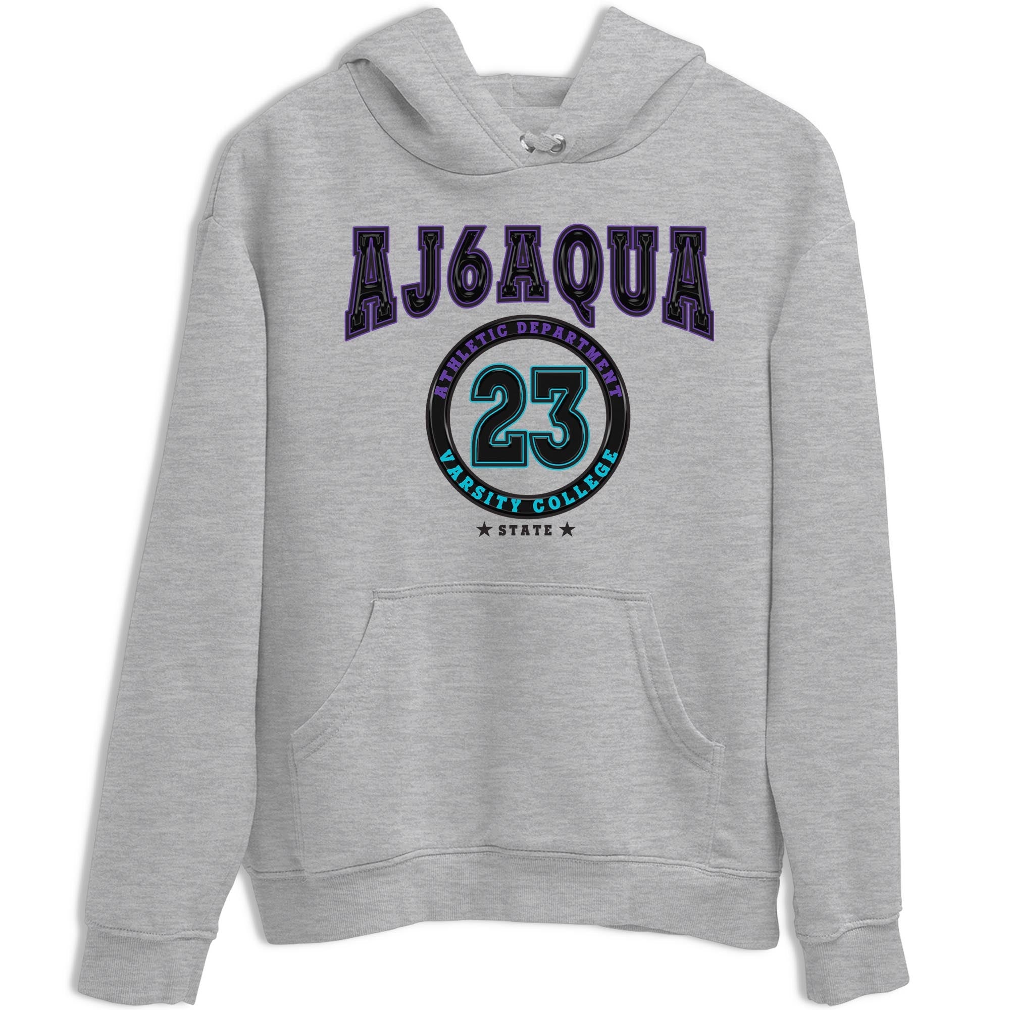 AJ6 Aqua shirt to match jordans Varsity sneaker release tees Air Jordan 6 Aqua Drip Gear Zone Unisex Streetwear Clothing Heather Grey 2 T-Shirt