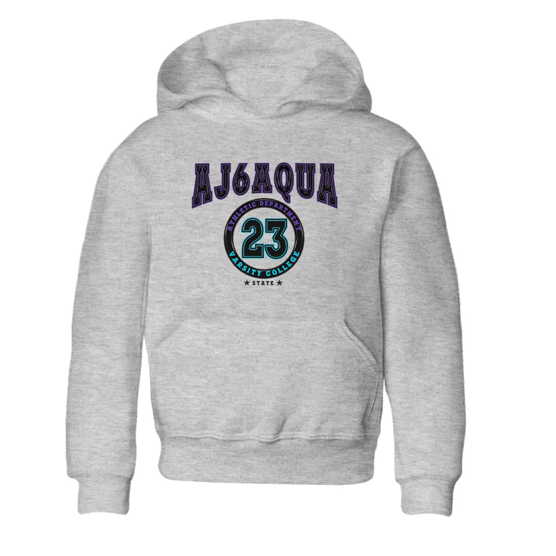 AJ6 Aqua shirt to match jordans Varsity sneaker release tees Air Jordan 6 Aqua Drip Gear Zone Baby Toddler Heather Grey 2 T-Shirt