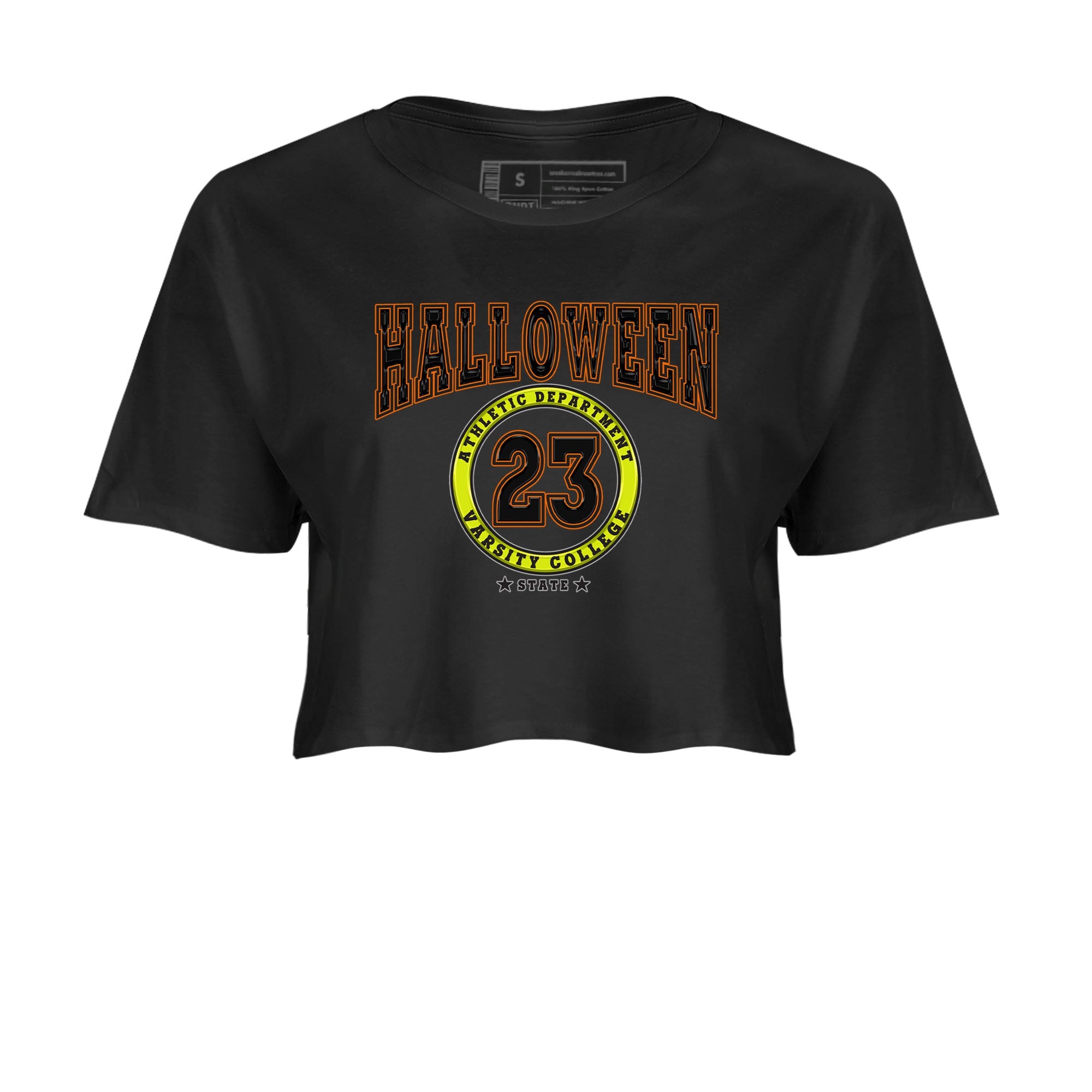 Nike Dunk Halloween shirt to match jordans Varsity sneaker tees Nike Dunk Mid Halloween Drip Gear Zone Sneaker Matching Clothing Brand Black 2 Crop T-Shirt